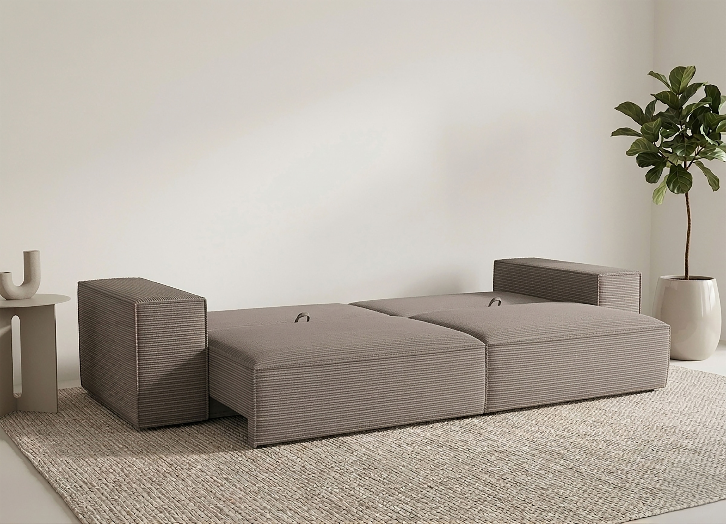 Trends by HG Canapé Big »Conor XXL« fonction couchage + coffre de lit
