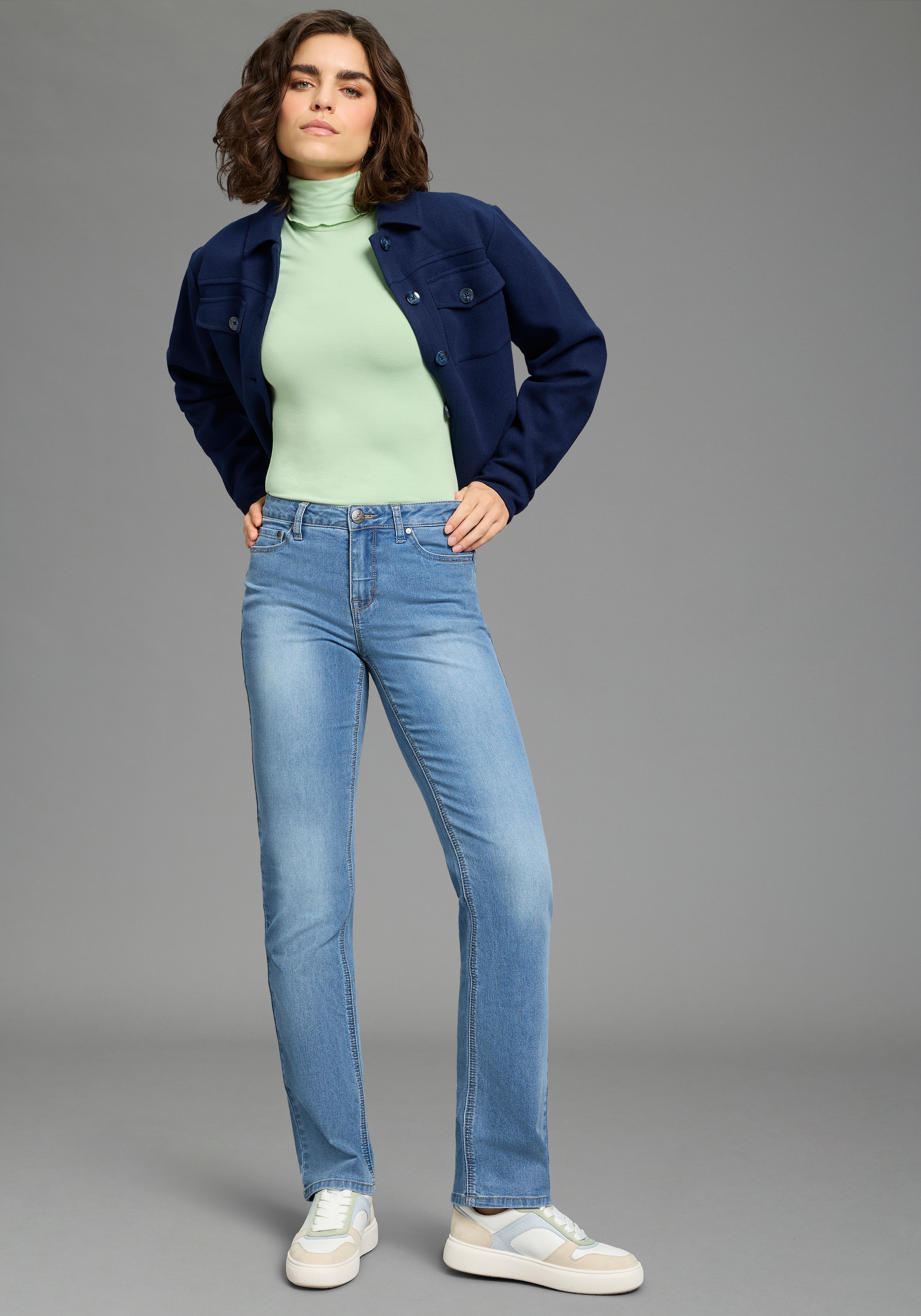 Arizona Jeans droit gerade geschnitten, normale Passform, hohe Leibhöhe