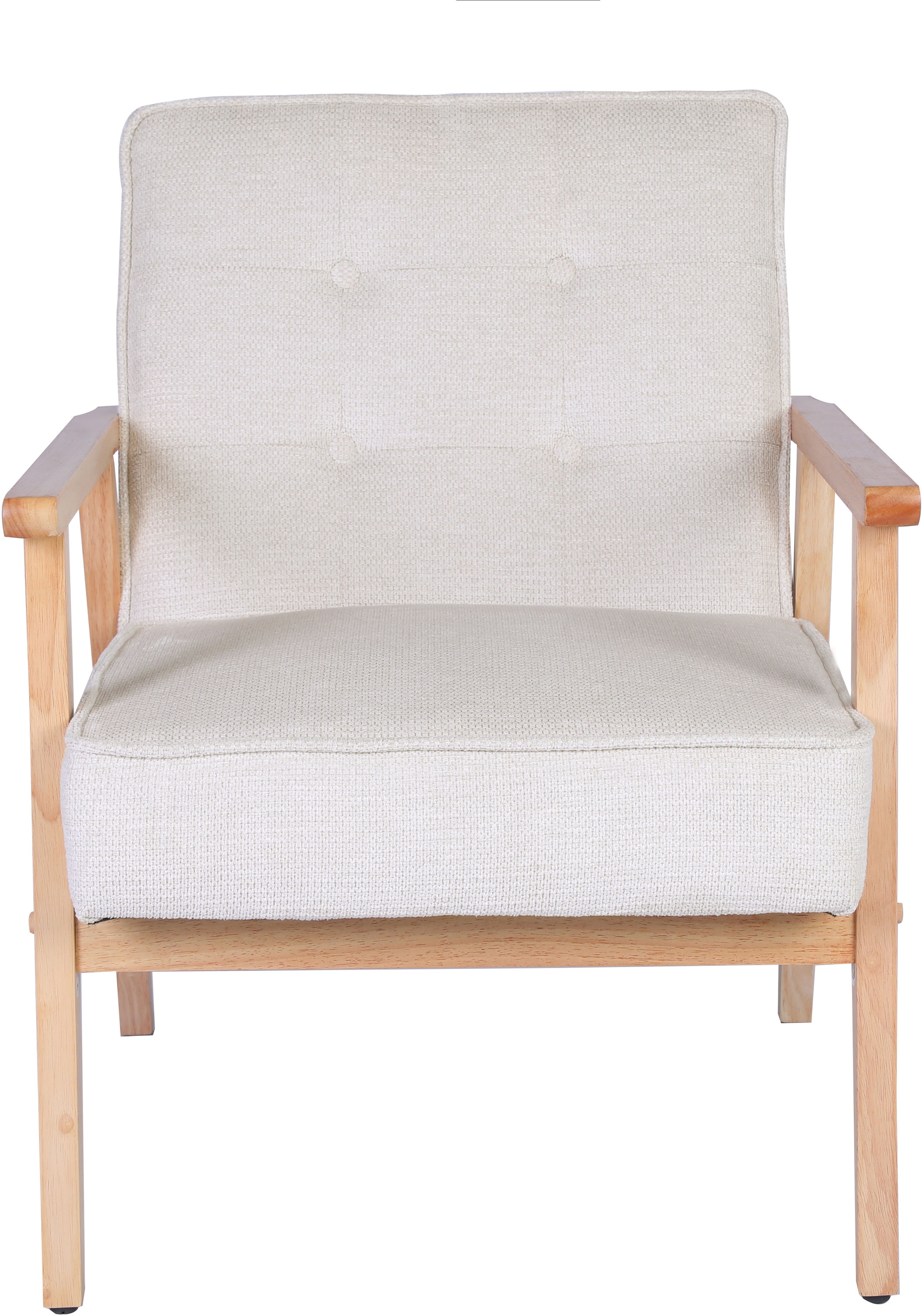 Home affaire Fauteuil lounge »MENONRI mit Armlehnen aus Massivholz« Relaxsessel, Lese-Sessel, Cocktailsessel in Cord und Webstoff