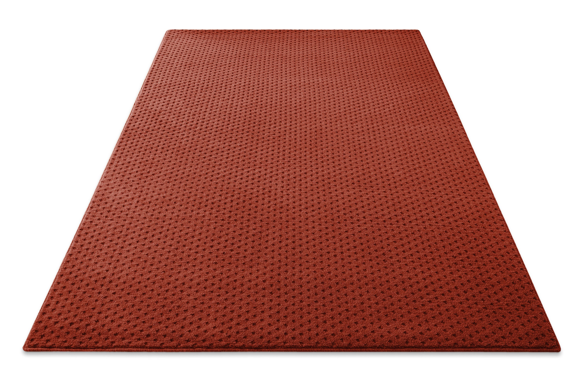 Wecon home Teppich »Castello THREE« rechteckig 7 mm Höhe Schurwolle, Kurzflor mit Hoch-Tief-Effekt, Wohnzimmer, Punktmuster