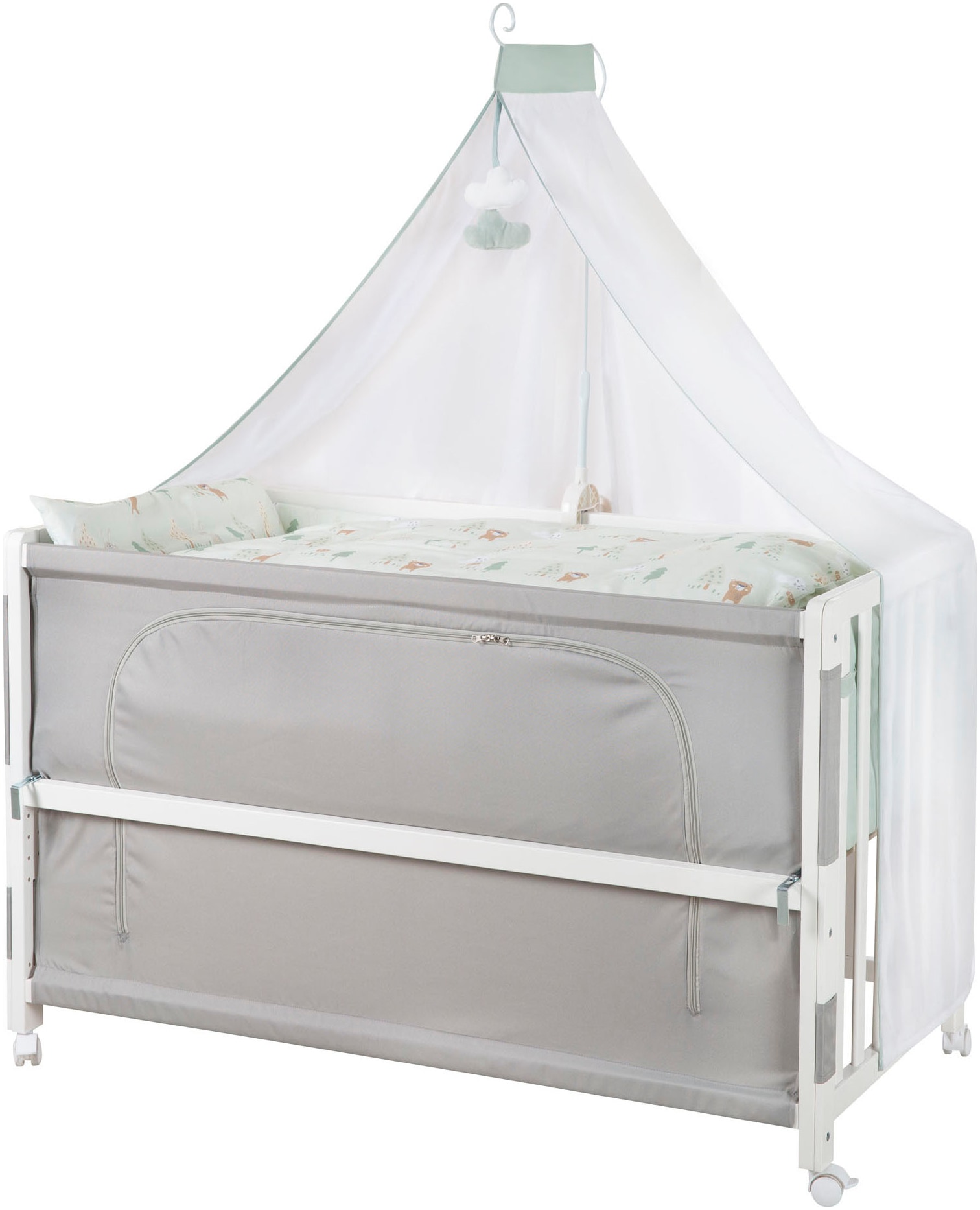 roba® Babybett »Room Bed - Woodland Buddies« als Beistell-, Kinder- und Juniorbett verwendbar