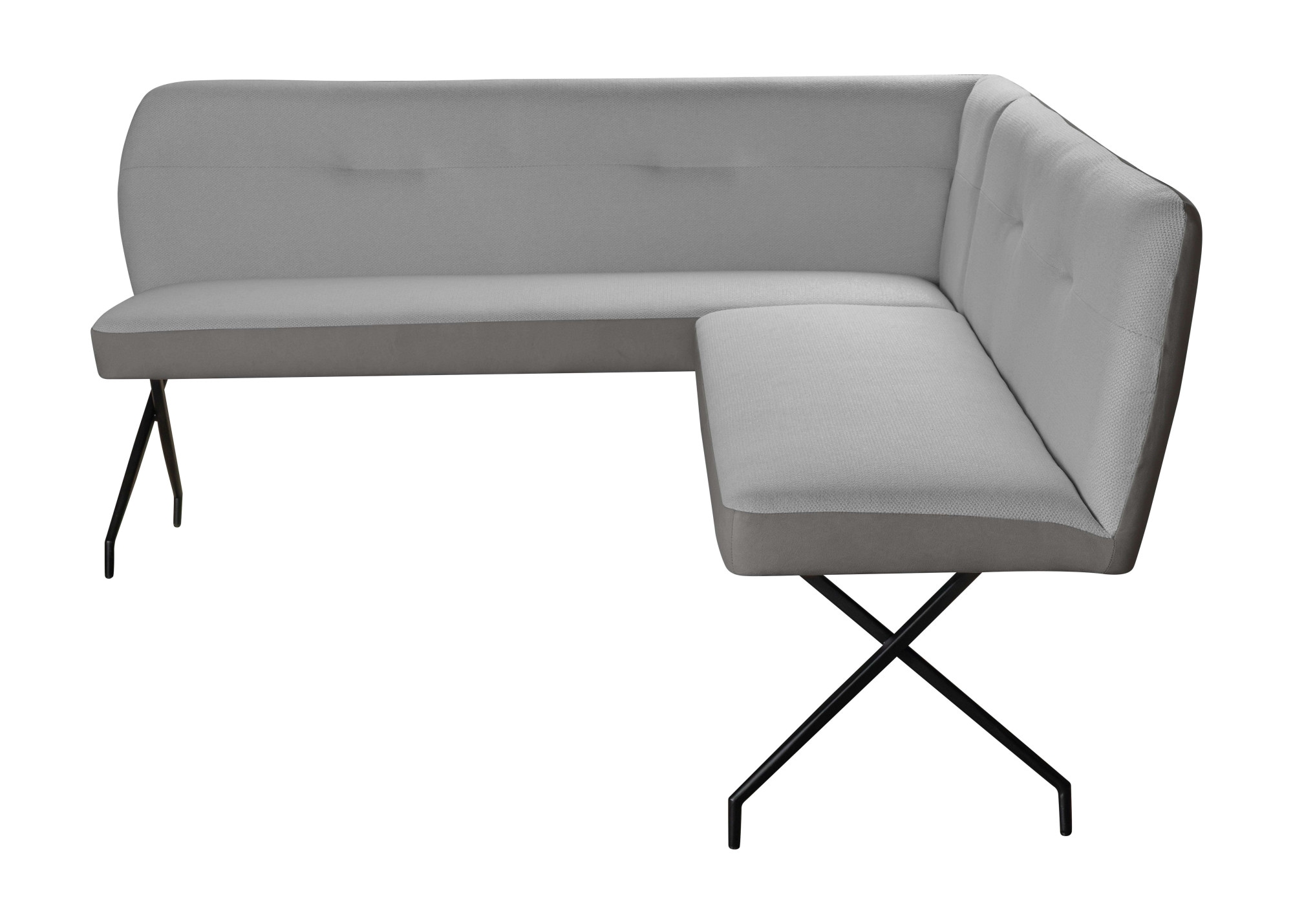 GOODproduct Eckbankgruppe »Bruna Essecke, Sitzgruppe, Eckbankgruppe, Küchenbankgruppe« Set, 4tlg, 4 tlg. tlg. Stuhl: 360° drehbar (Rückst.), 2-Stoff-Design. Wellenfederung Eckbank