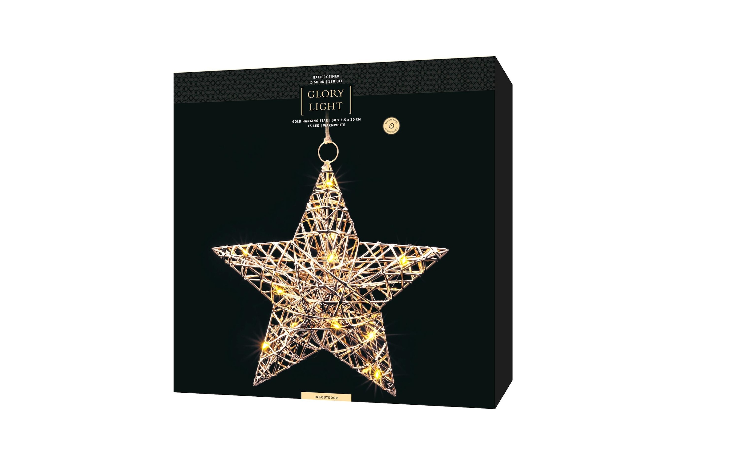 STT LED Dekofigur »Gold hanging star 30 Warmweiss« Warmweiss