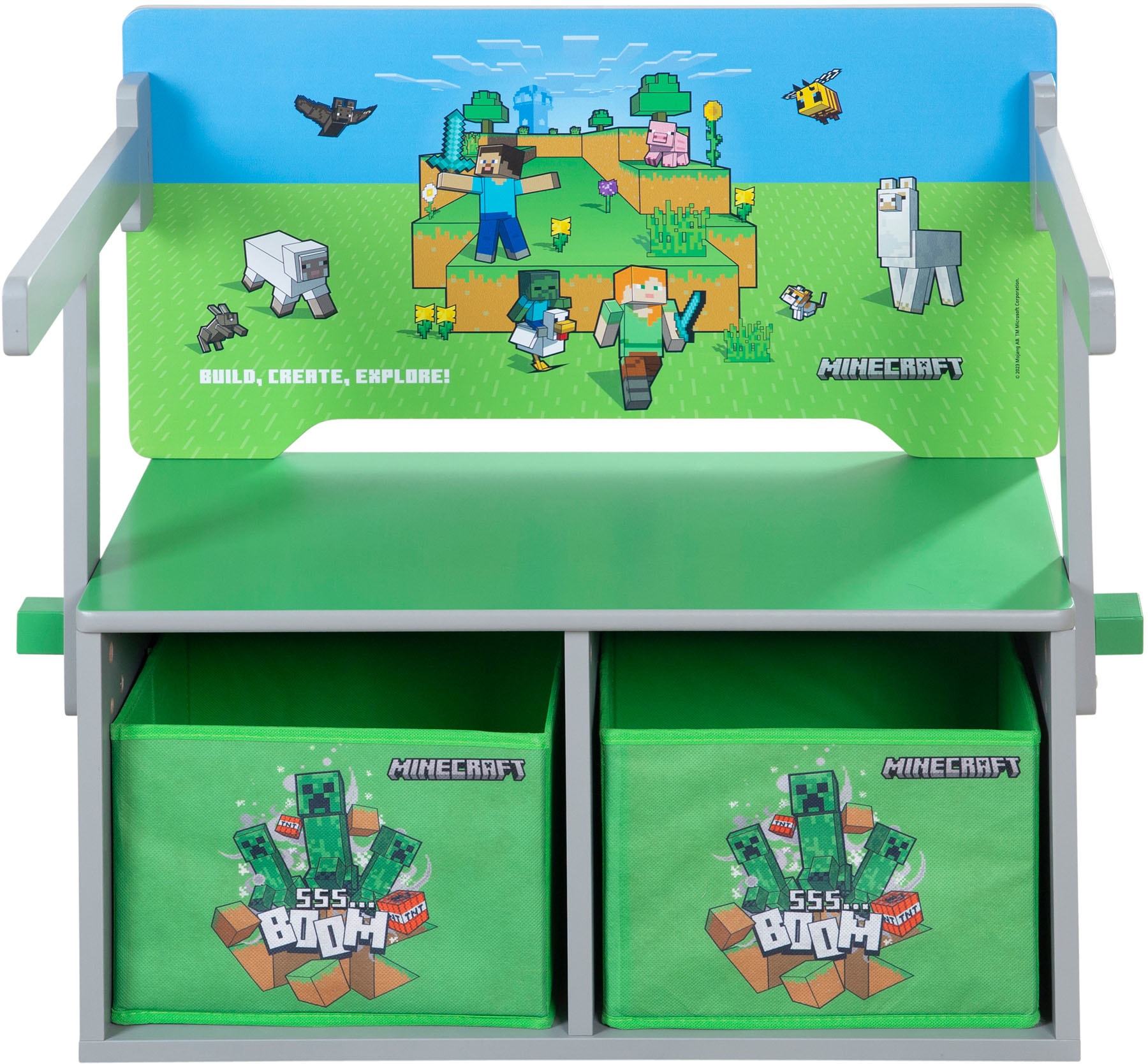 Phoenix Banc »Minecraft Spielbank« 3 cuis tlg. repliable en banc de jeu avec table