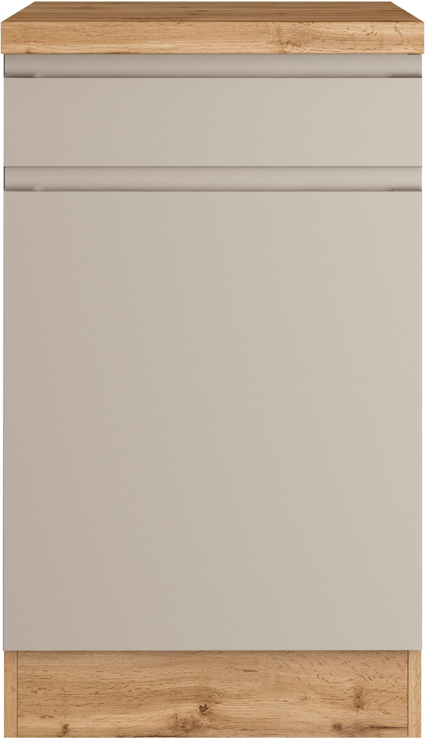 KOCHSTATION Armoire basse »KS-Virginia,neu in verbesserter Ausführung« Rangement, Softclose, avec plan de travail CPL,  largeur 50 cm, 1 porte, 1 tiroir, fonction soft-close