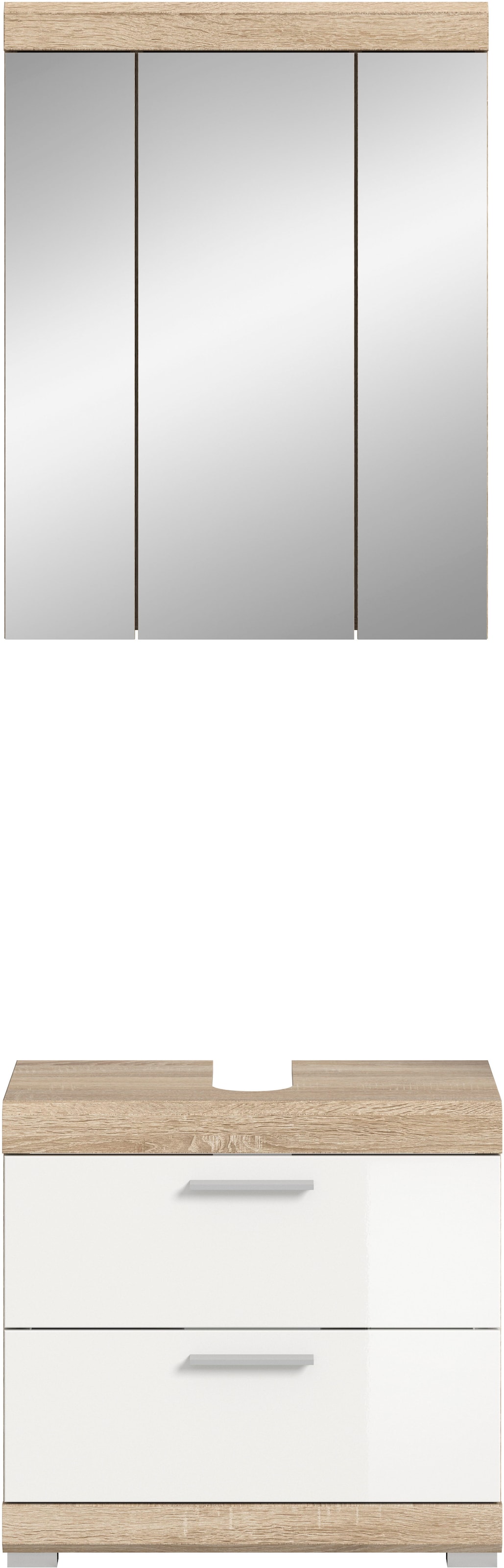 welltime Ensemble de meubles de salle de bain »SIENA, 2 tlg., bestehend aus: Waschbeckenunterschrank, Spiegelschrank« Ensemble, BEST-SELLER !, 2 cuis tlg.