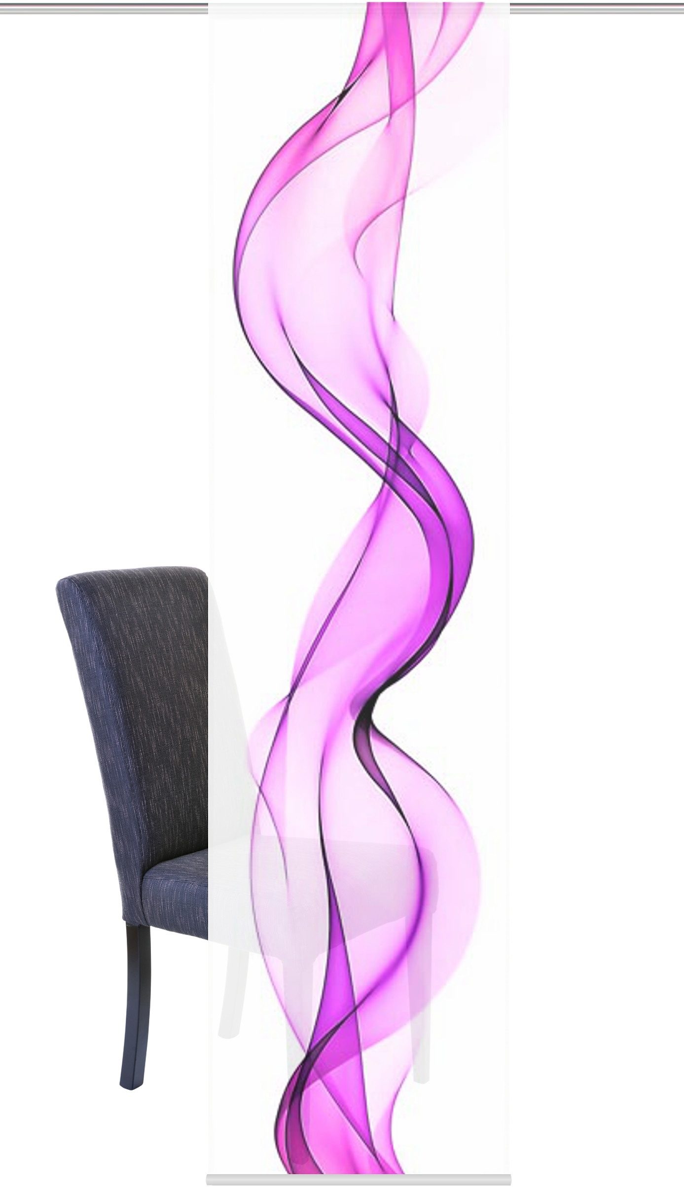 HOME WOHNIDEEN Schiebegardine »EDMONTON« Klettband 1 Stk. tlg. HxB: 245x60, inkl. Besfestigungszubehör, blickdicht