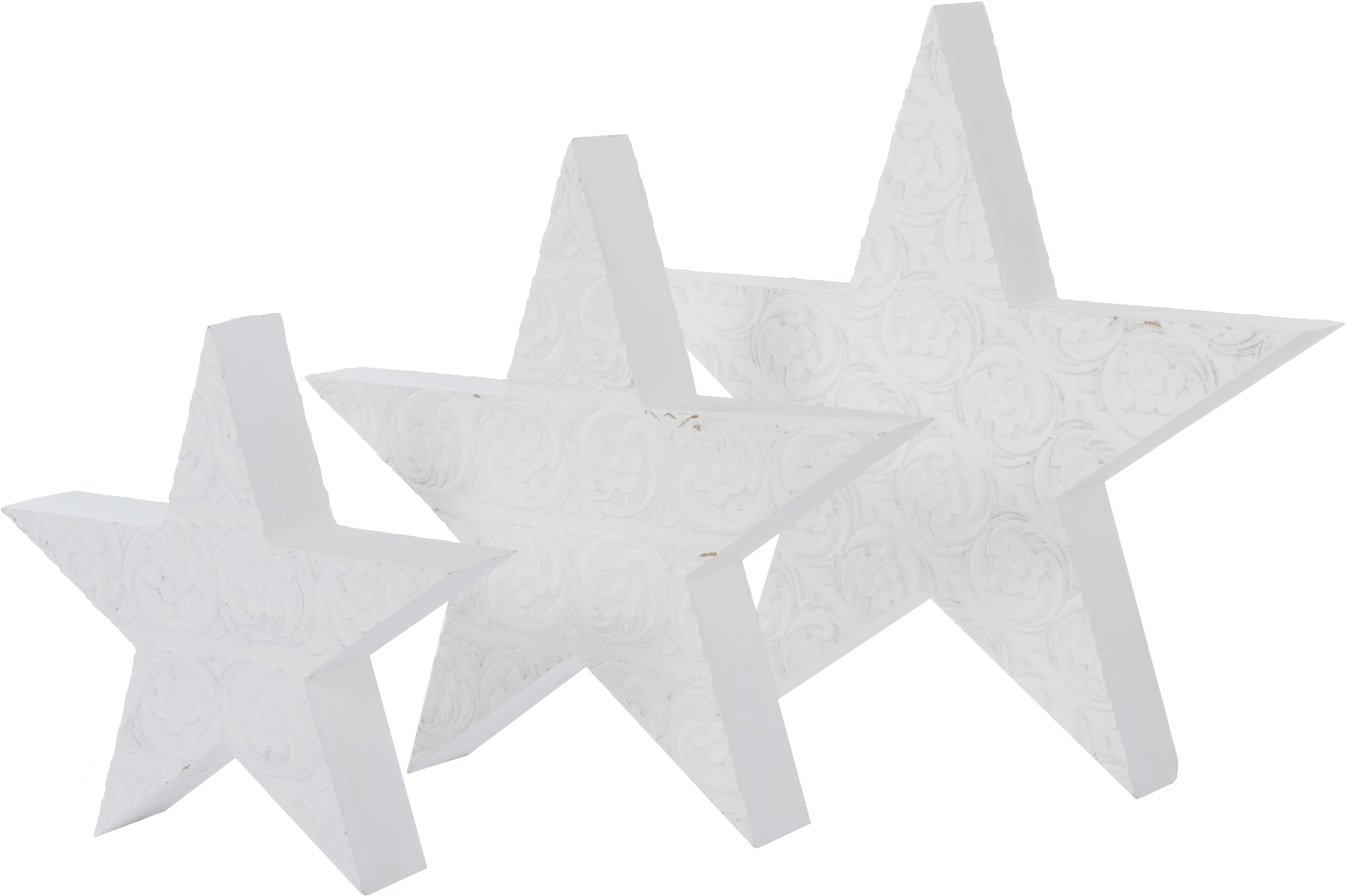 Myflair Möbel & Accessoires Dekostern »Weihnachtsstern, Rudolph, Weihnachtsdeko« aus Holz, in drei verschiedenen Grössen