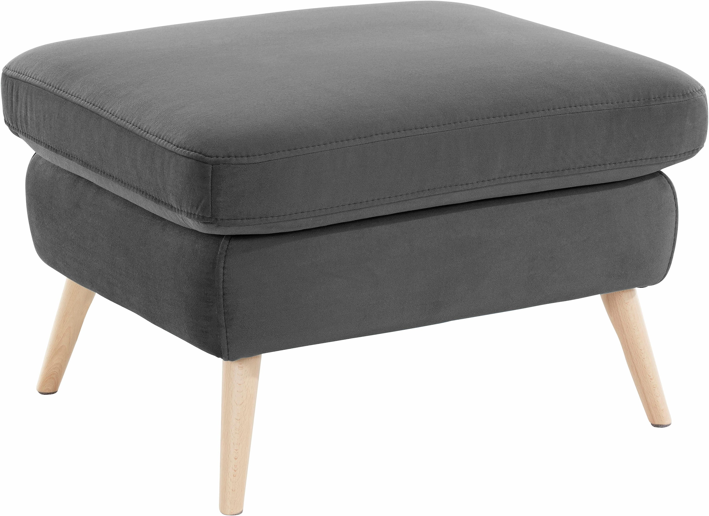 exxpo - sofa fashion Tabouret »Scandi bequem und elegant mit hohem Holzfuss« bequem und elegant mit hohem Holzfuss