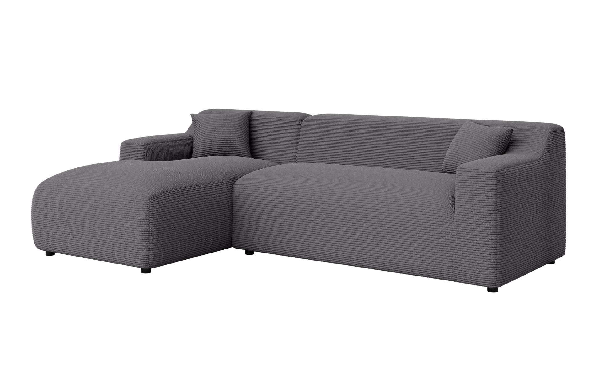Home affaire Ecksofa »LILLIANA Designsofa, L-Form mit Recamiere rechts/links bestellbar« L-Form mit Wellenunterfederung, Masse B/T/H: 256/160/76 cm