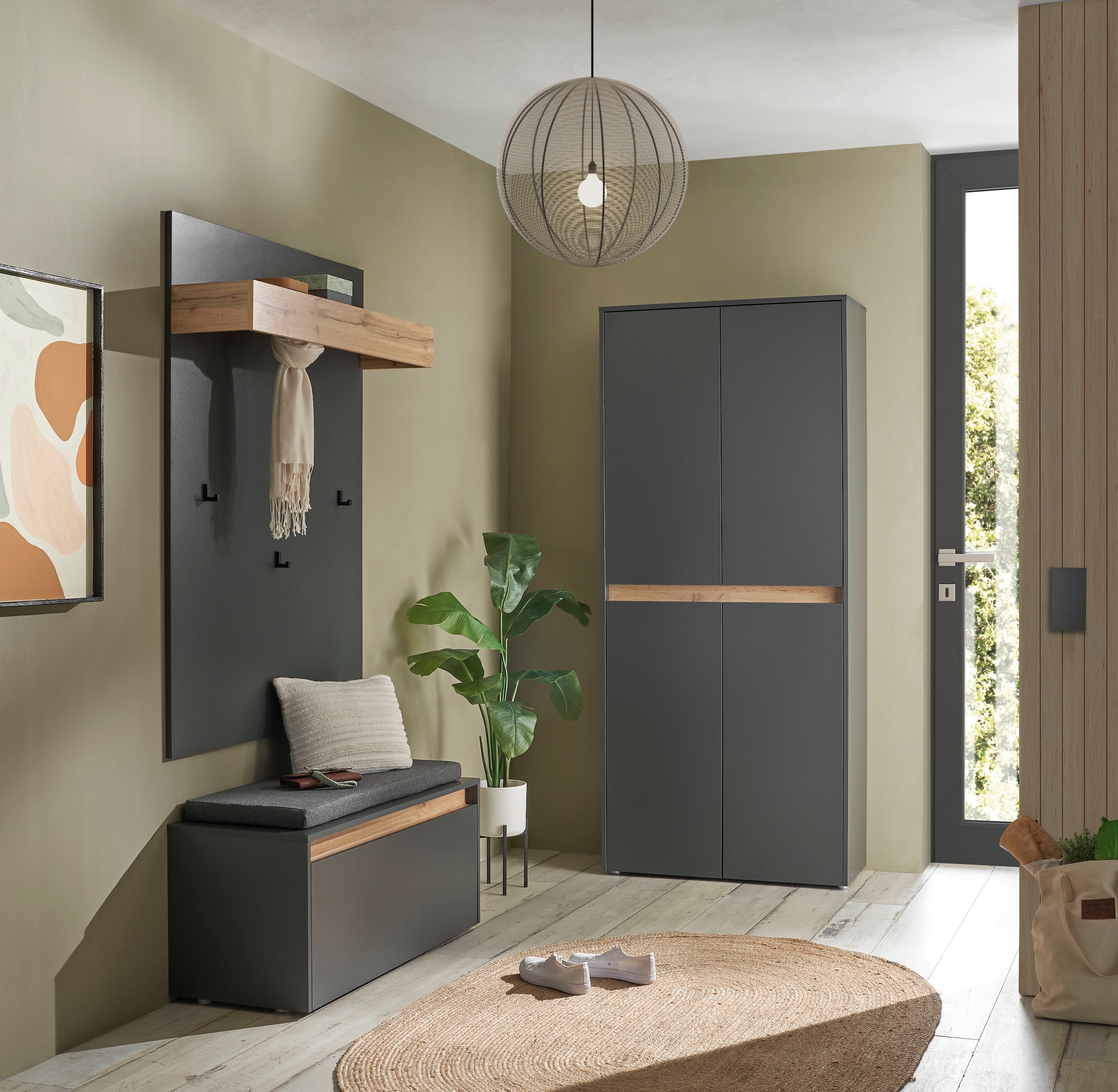 Home affaire Ensemble de vestiaires »City/Giron, moderne Garderobe, viel Stauraum, ca. 40 Schuhe« Ensemble, 3 cuis tlg.