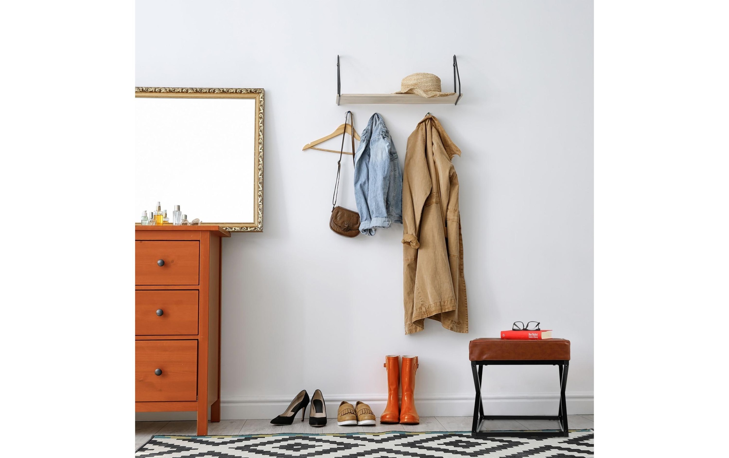 relaxdays Hocker »Braun/Schwarz«