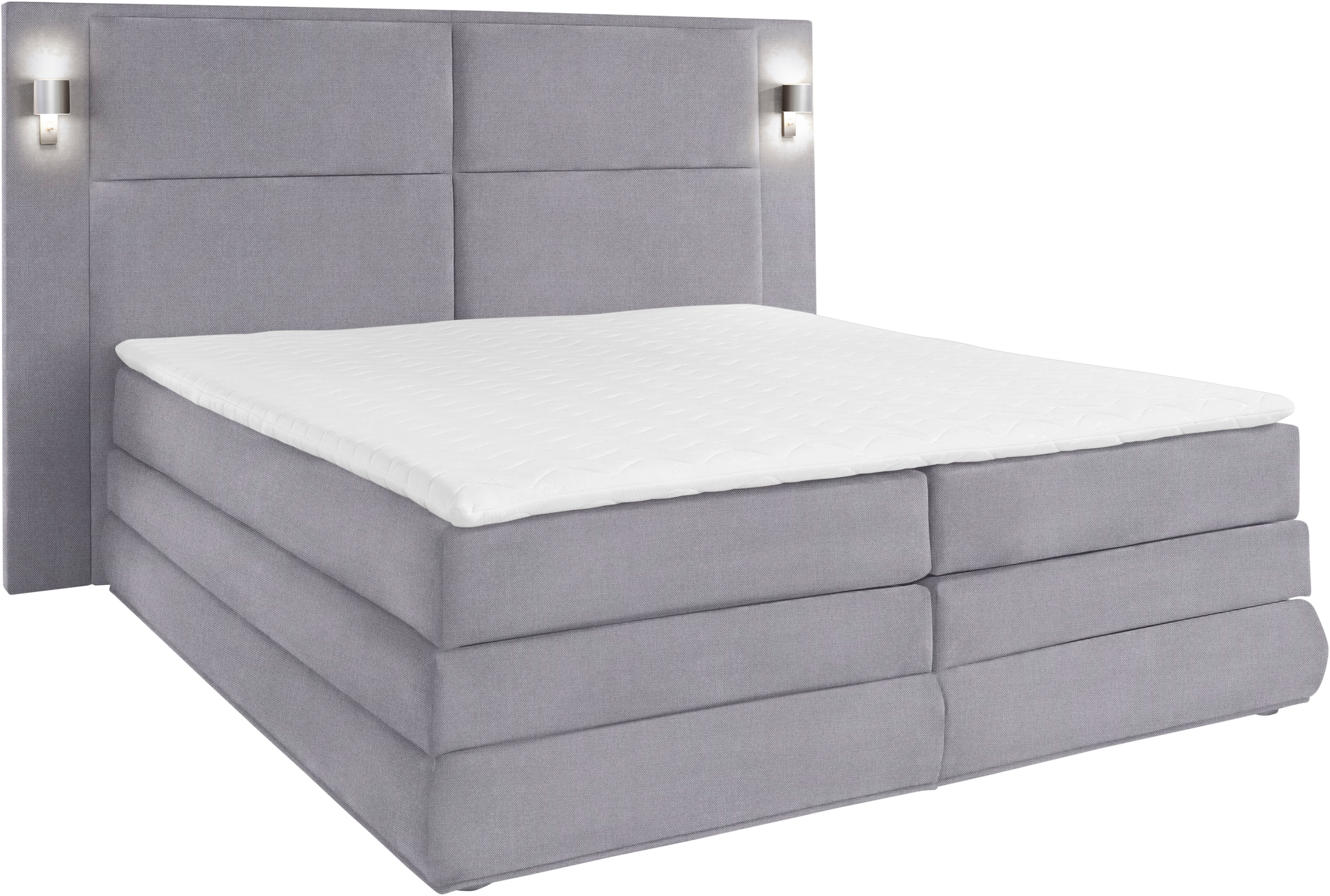 COLLECTION AB Lit boxspring »COPENHAGEN, mit Bettkasten & Bonnell- oder TTFK-Matratze H2/H4« avec coffre de lit, surmatelas, option éclairage LED