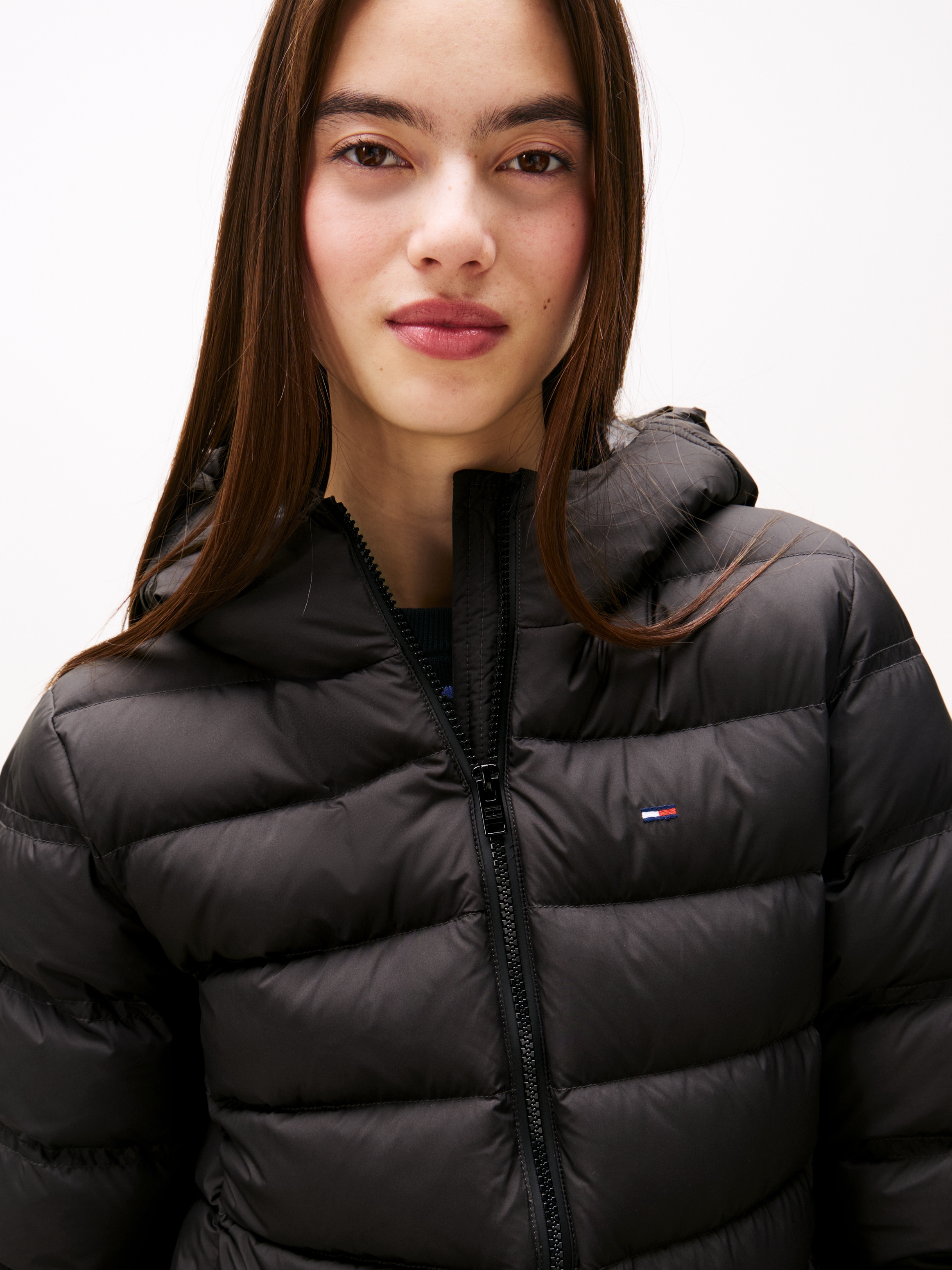 Tommy Jeans Veste matelassée »TJW SLIM HOOD PRNT DOWN JCKT EXT« avec capuche