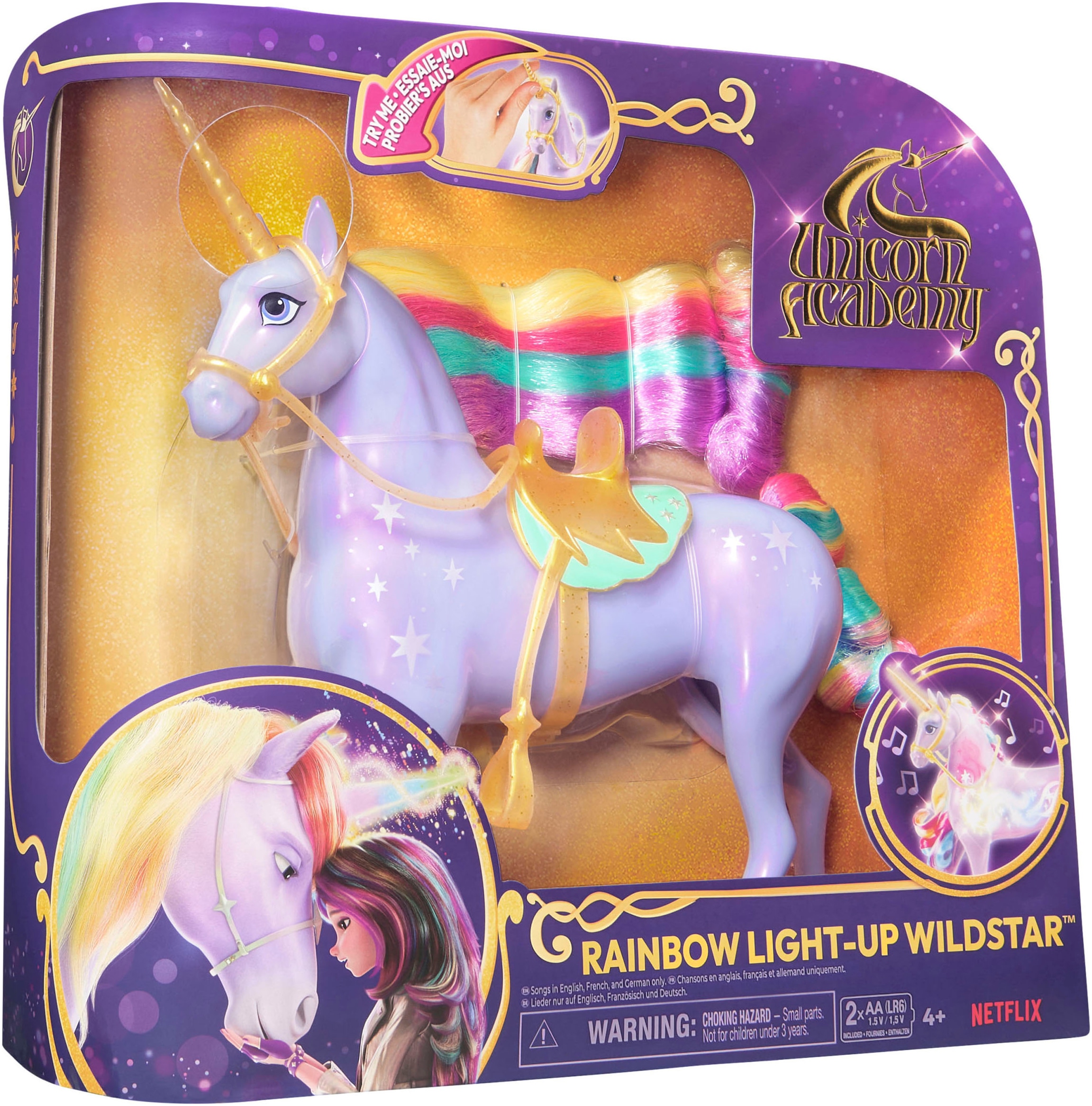 Spin Master Anziehpuppe »Unicorn Academy - Interactive Rainbow Light-Up Wildstar« mit Leuchteffekt