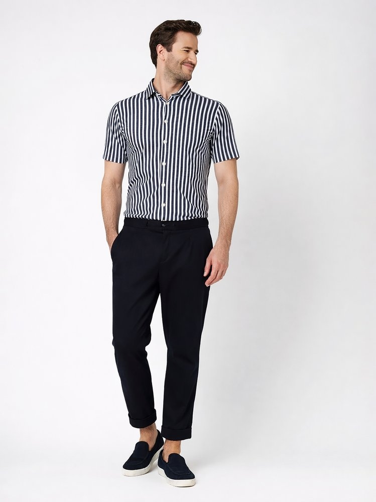 DESOTO Chemise à manches courtes »Casual Kent 1/2« chemise en jersey, slim fit, col Kent, infroissable