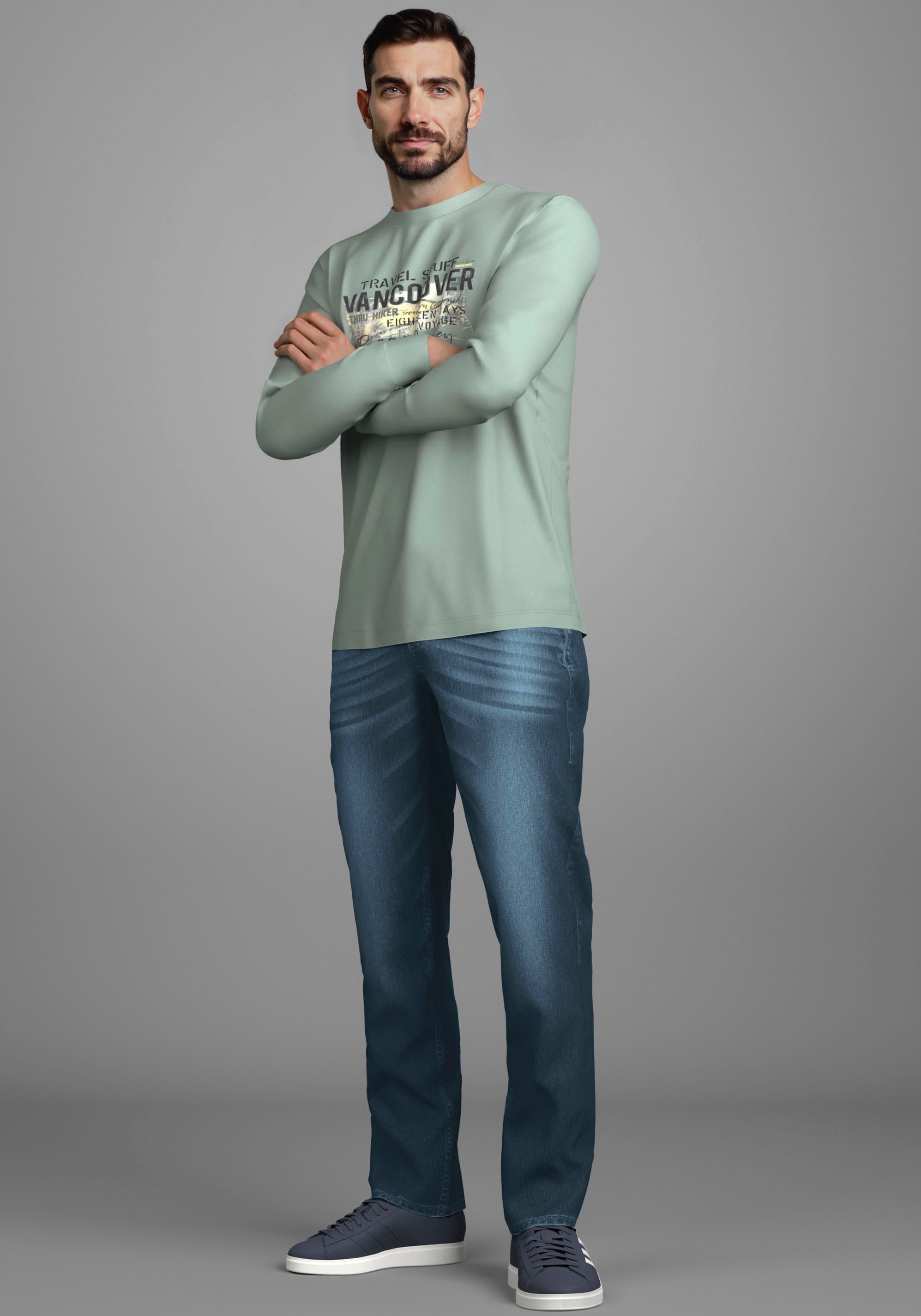 Man's World Shirt à col rond »Neue Kollektion!« mit Print