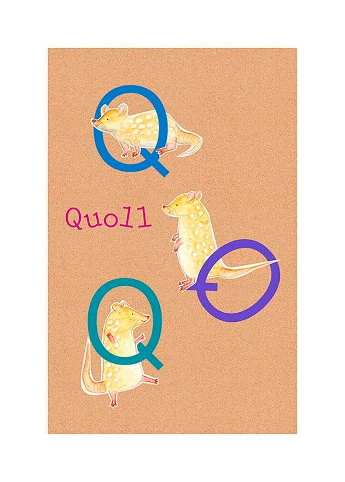 Komar Bild »ABC Animal Q« Buchstaben 1 Stk. tlg. Wandbild zur Dekoration - ohne Rahmen