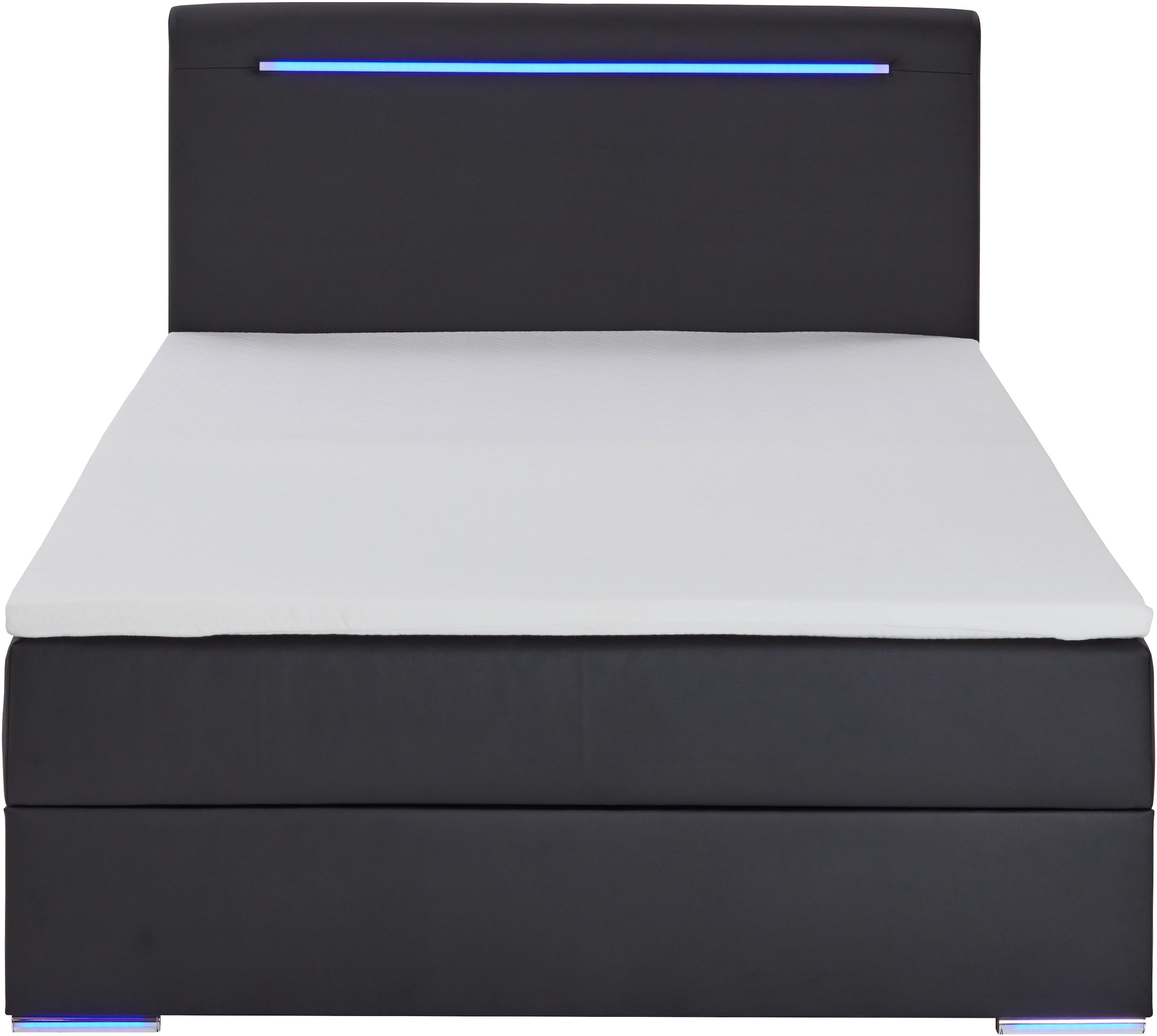 meise.möbel Boxbett »Candela inkl. Bettkasten, Topper & LED-Beleuchtung an Kopfteil & Füssen«