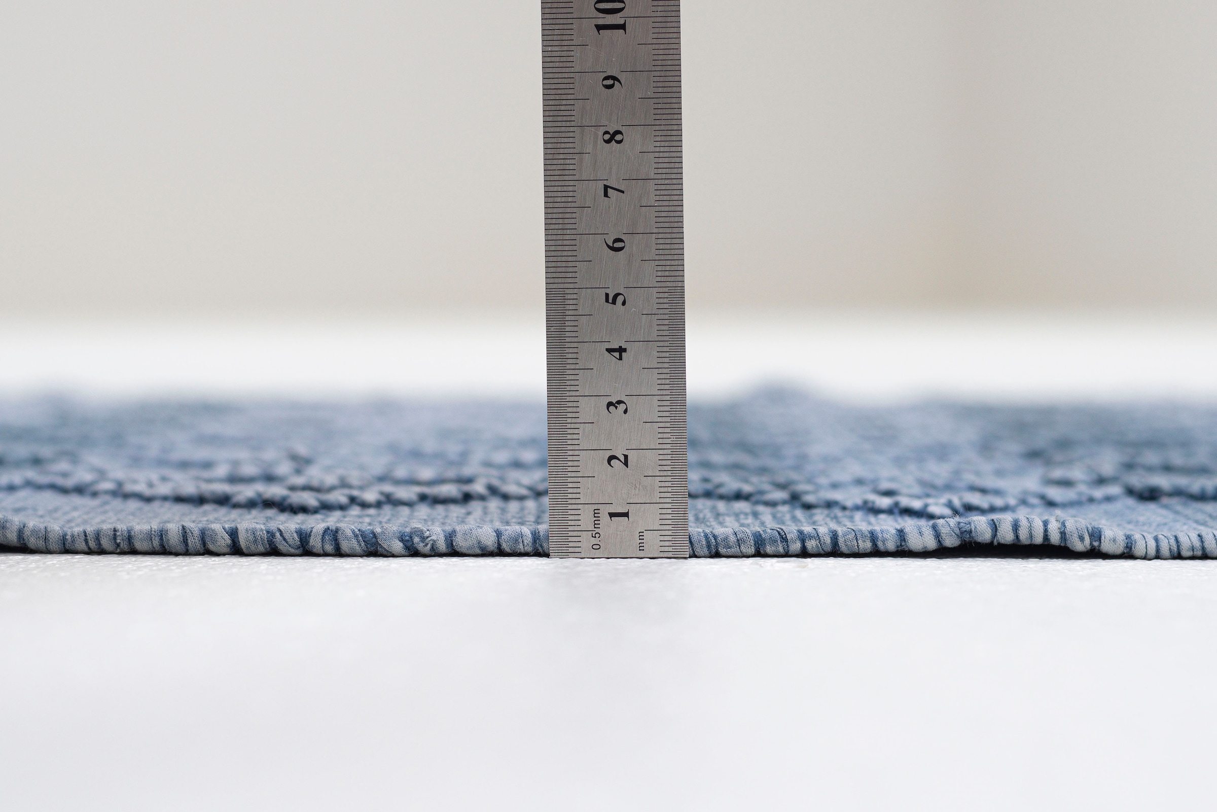 TOM TAILOR HOME Badematte »Vintage Wash« Höhe 6 mm fussbodenheizungsgeeignet Badteppich, Uni Farben, Rauten Muster, mit Fransen, reine Baumwolle