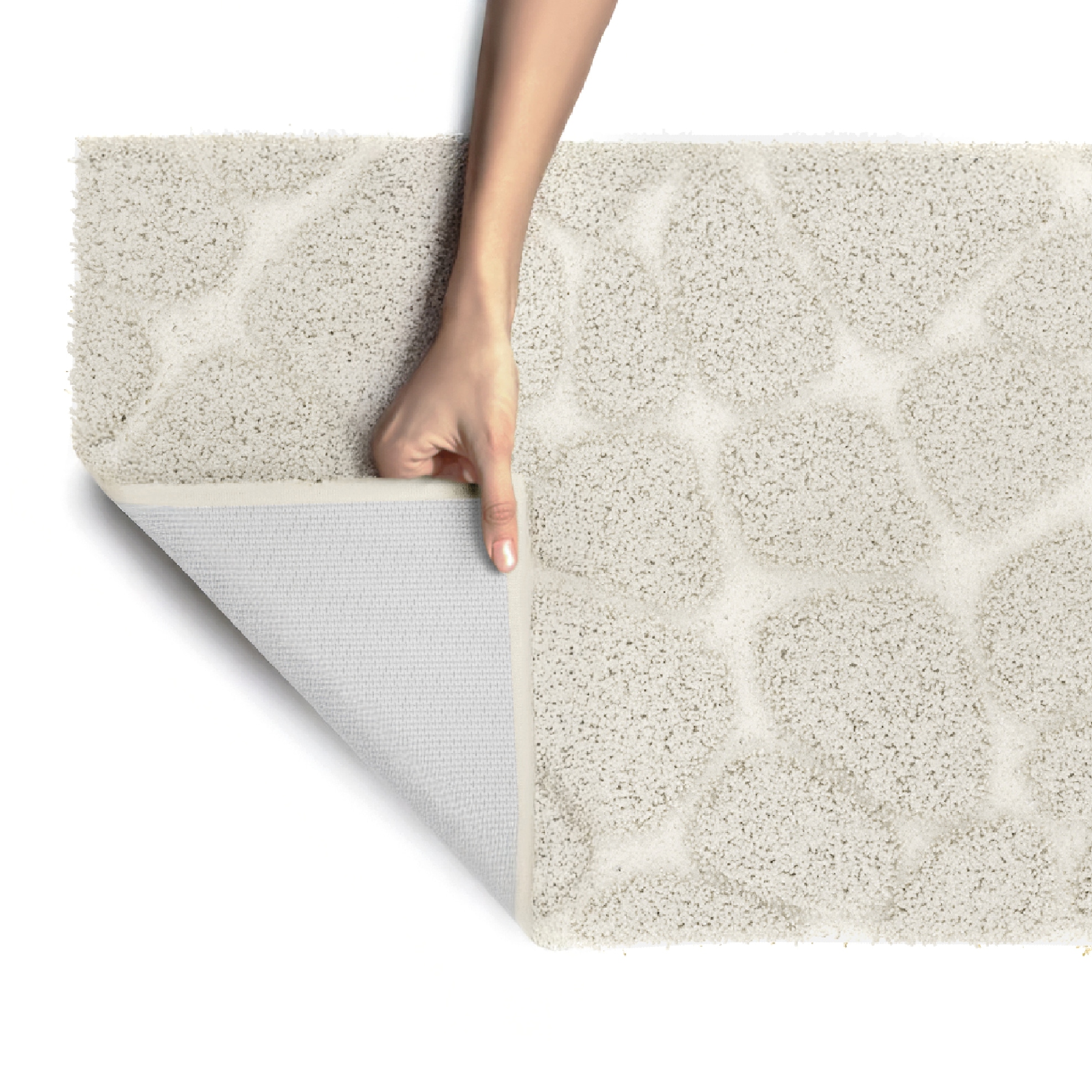Grund Tapis de bain »Ashtar, Badvorleger, Badezimmer Teppich, 3D-Design« Höhe 20 mm Hoch-Tief-Design mit organischer Steinoptik, Made in Europe