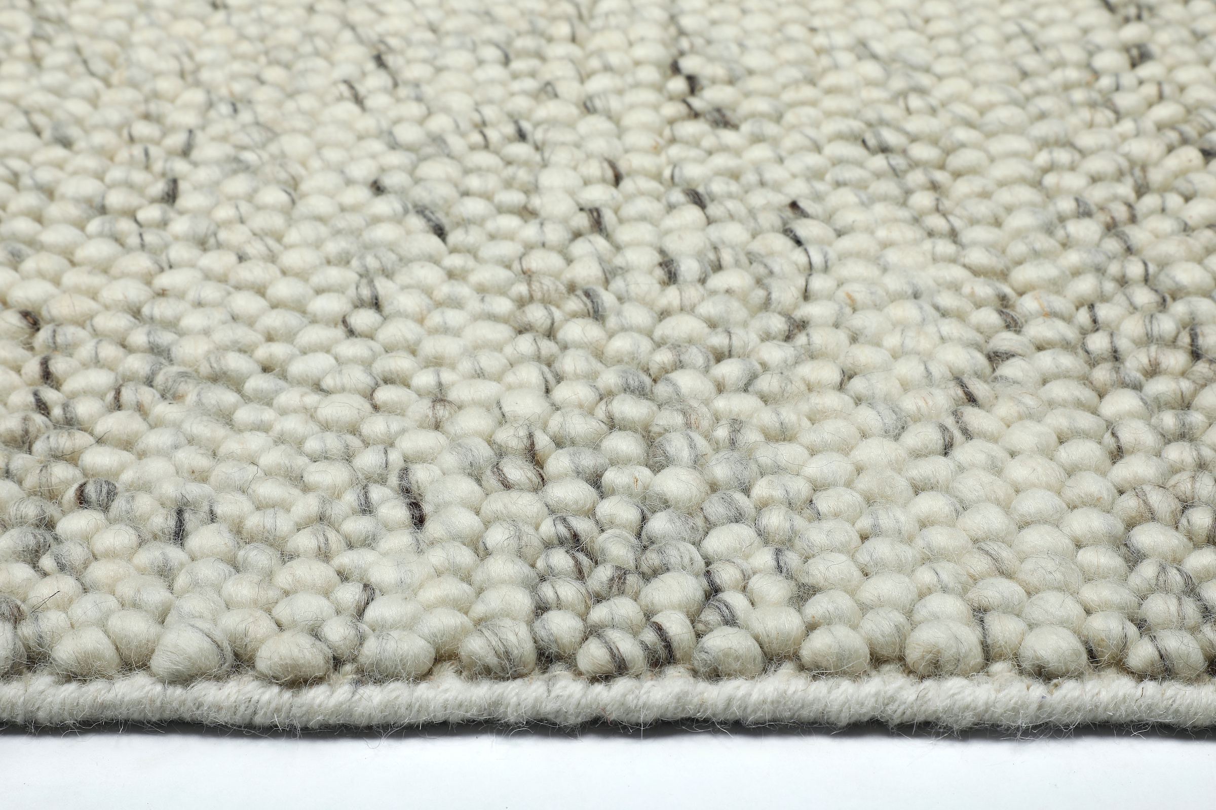 GOODproduct Tapis en laine »Wolly, Wolle« Rectangulaire 14 mm Höhe handgewebt, Handweb Teppiche, Wohnzimmer, Schlafzimmer, Esszimmer