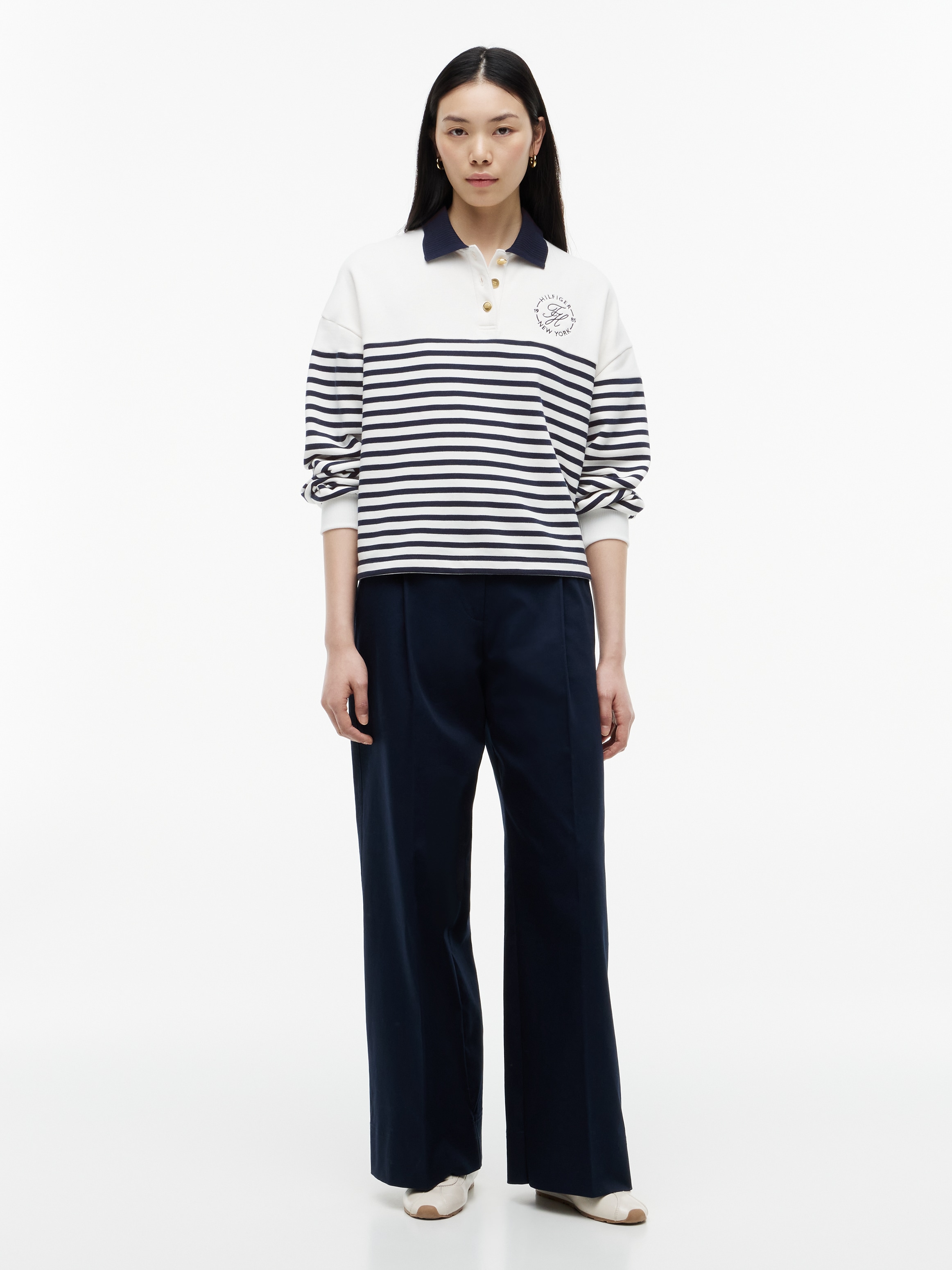 Tommy Hilfiger Sweatshirt »TH ROUNDAL COLLAR SWTSHT«, Regular fit, Baumwolle
