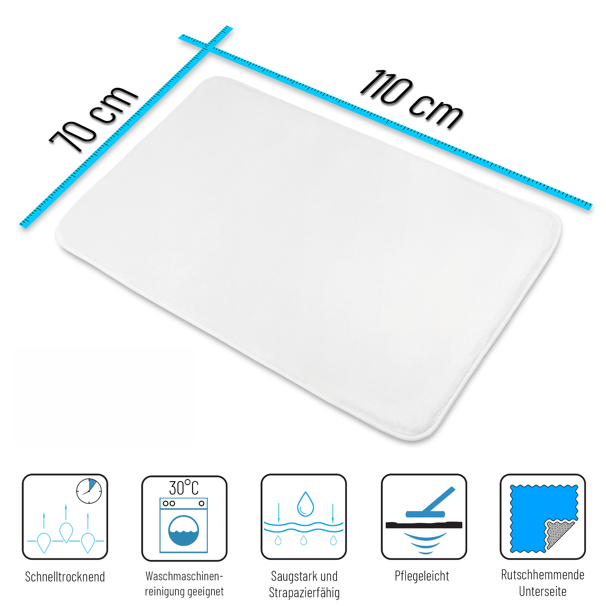 Sanilo Set d'accessoires de salle de bain »Madeira« bestehend aus WC-Sitz, Badteppich, Stöpsel, Seifenspender, WC-Bürste