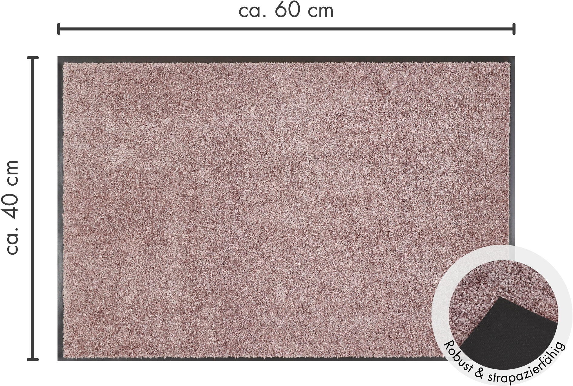 Andiamo Tapis de sol »Super Wash & Clean, Made in Belgium« Rectangulaire 7 mm Höhe Schmutzfangmatte, Uni Farben, rutschhemmend, waschbar