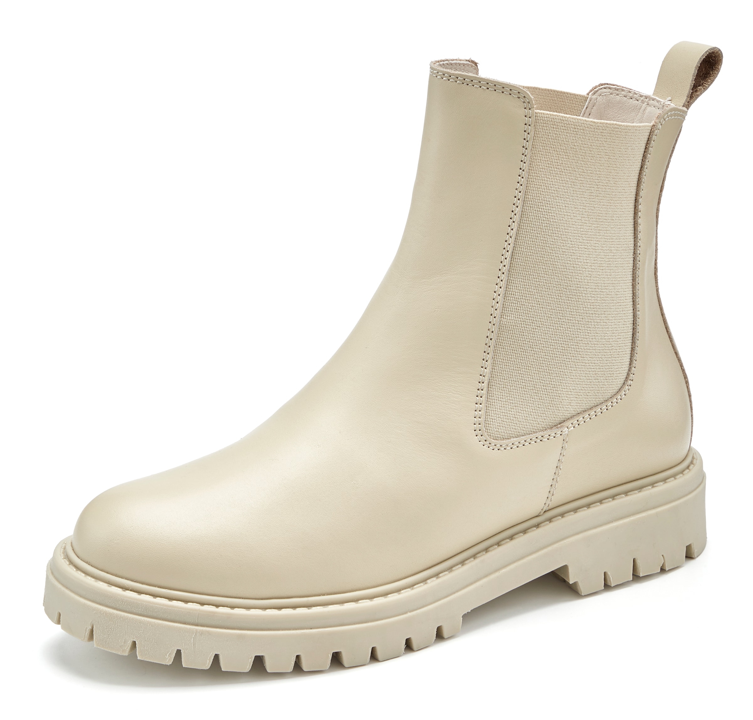 Elbsand Bottines »Chelseaboots, Schlupfstiefel, Lederstiefelette, Herbststiefelette«  NOUVEAU bottes biker en cuir avec inserts stretch et semelle profilée légère