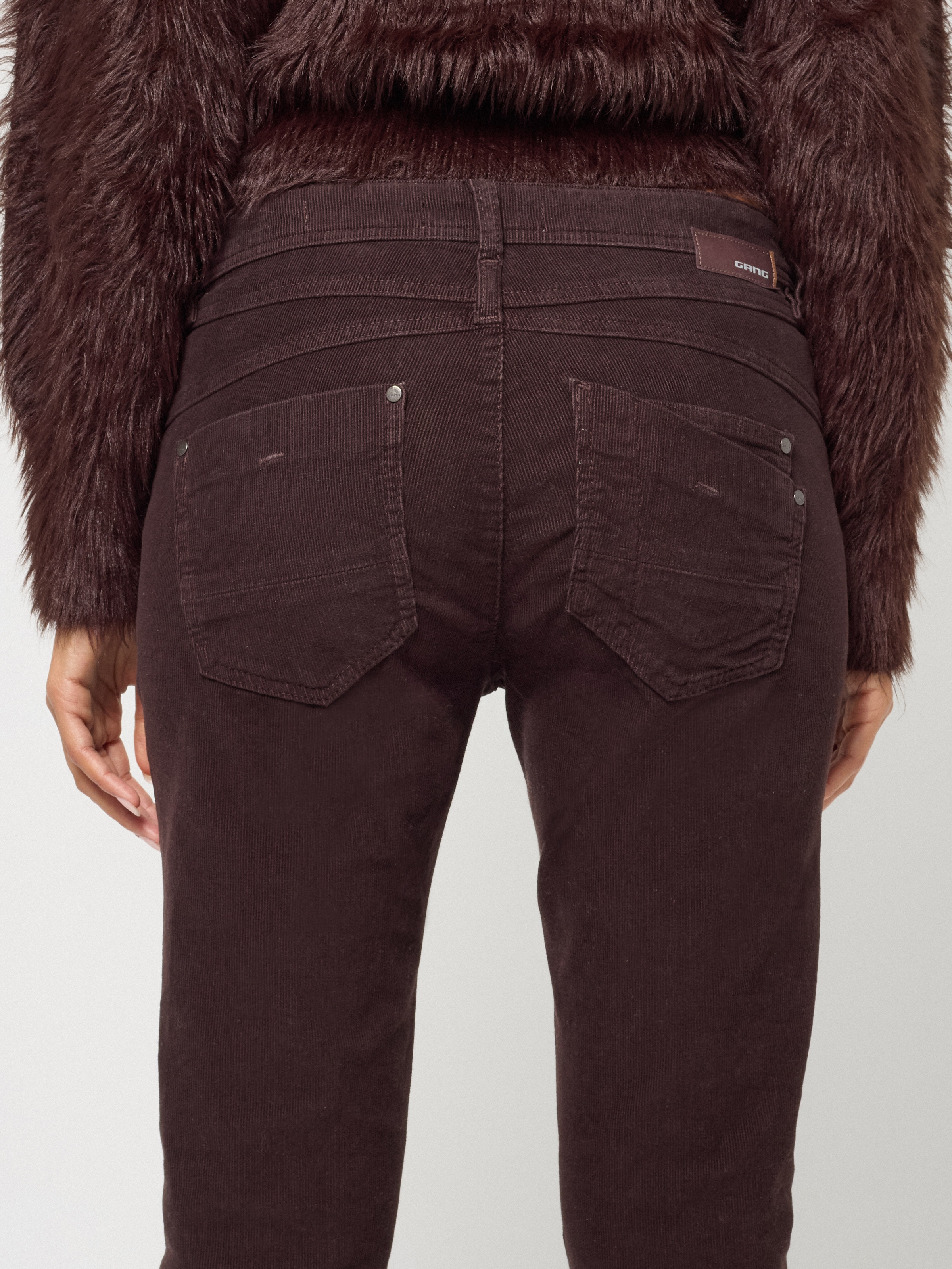 GANG Pantalon en velours côtelé »94AMELIE«  avec double empiècement, coupe décontractée,