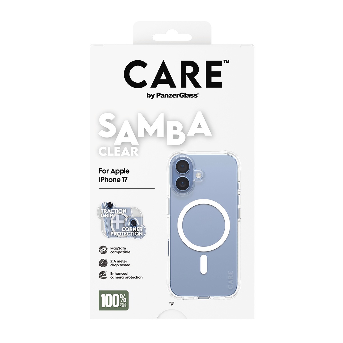 CARE by PanzerGlass Handyhülle »Samba MagSafe Case für Apple iPhone 17« Apple iPhone 17 Backcover, Schutzhülle, Handyschutzhülle, Case, Schutzcase, stossfest