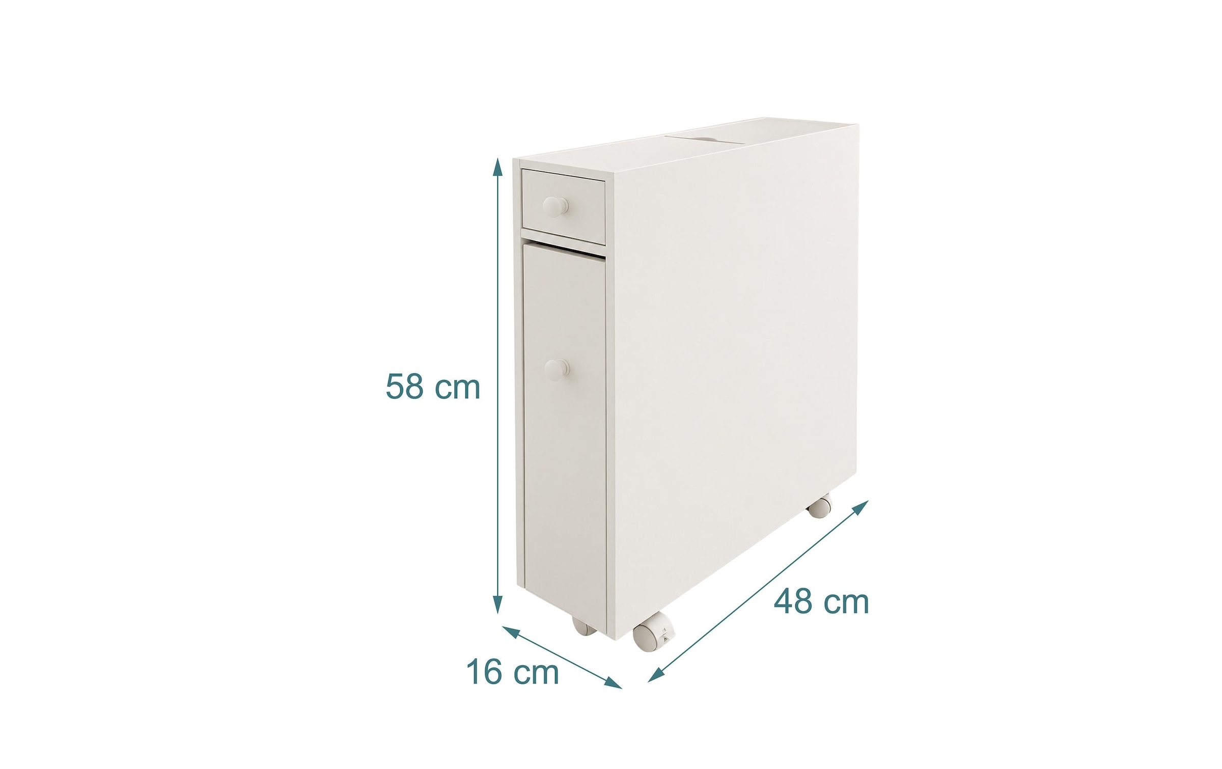 relaxdays Armoire multi-usages »Nischenwagen 16 x 62 cm«