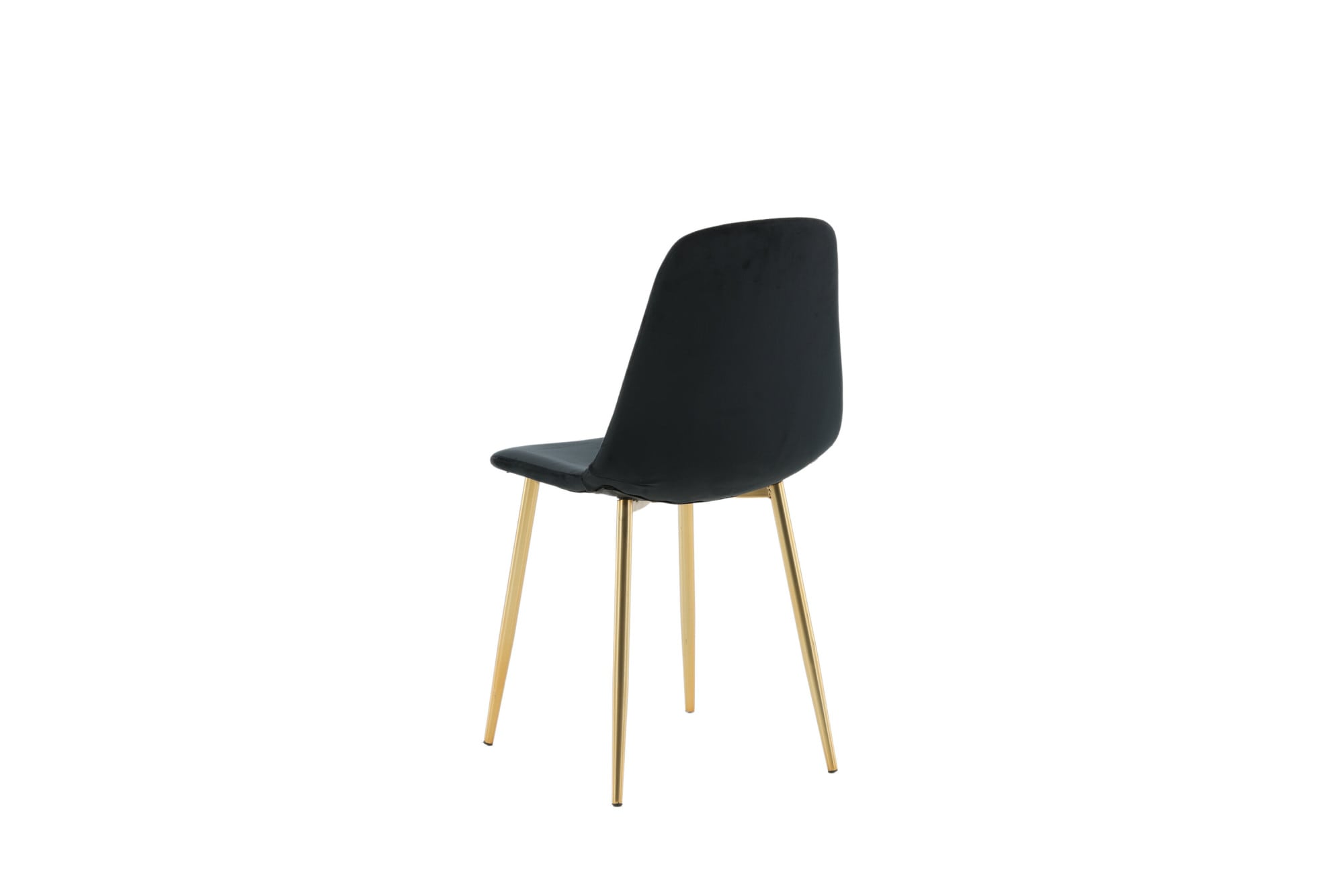Venture Home Esszimmerstuhl »Polar, 2er-Set Esszimmerstühle in Schwarz-Samt, Messingbeine, 150 kg« () 2 Stk.Polsterstuhl, Samt-Bezug, Metallbeine, abgerundet, edel
