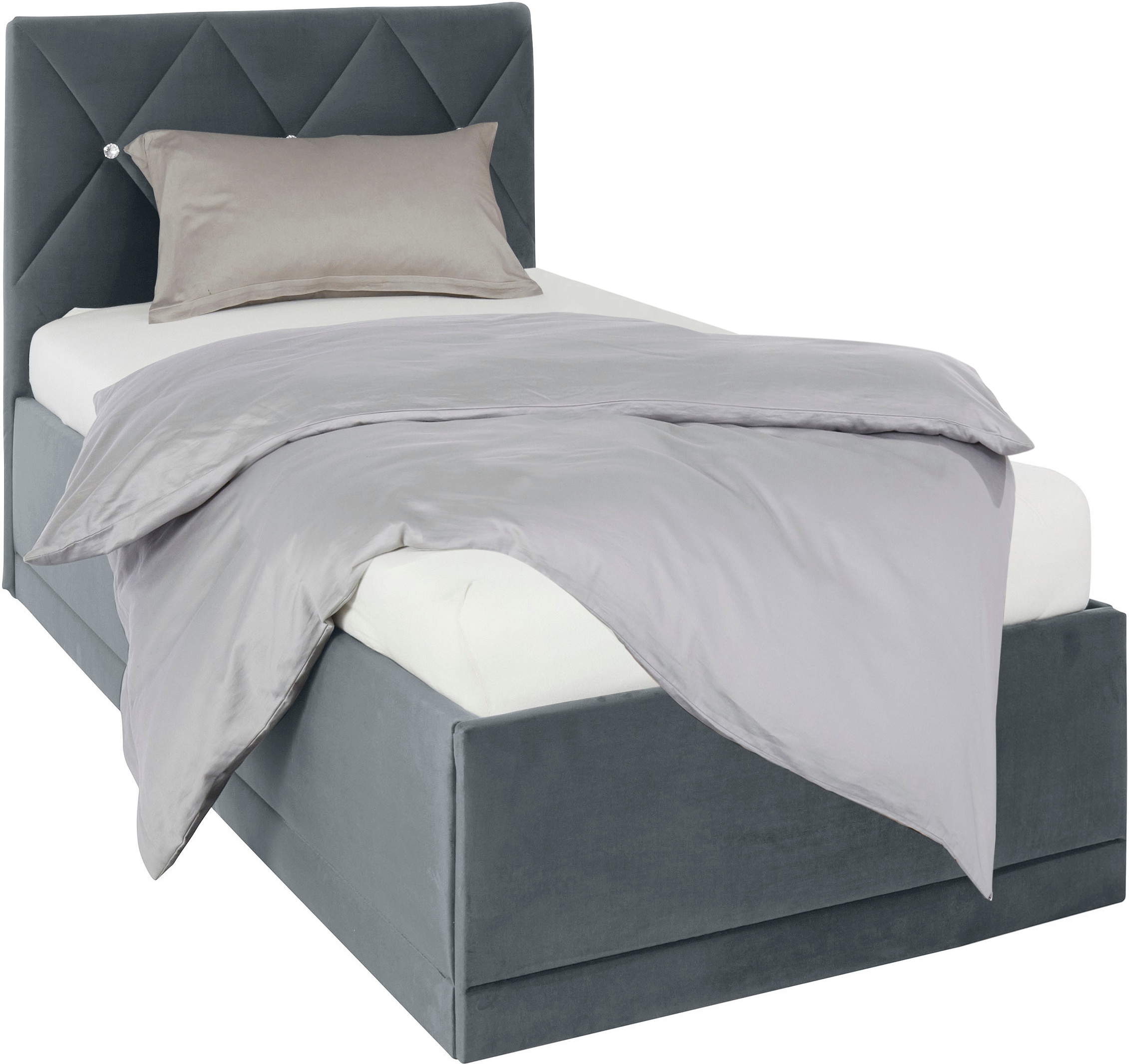 Westfalia Schlafkomfort Lit rembourré »Adamas« auch mit Bettkasten, Knopfheftung mit Strasssteinen