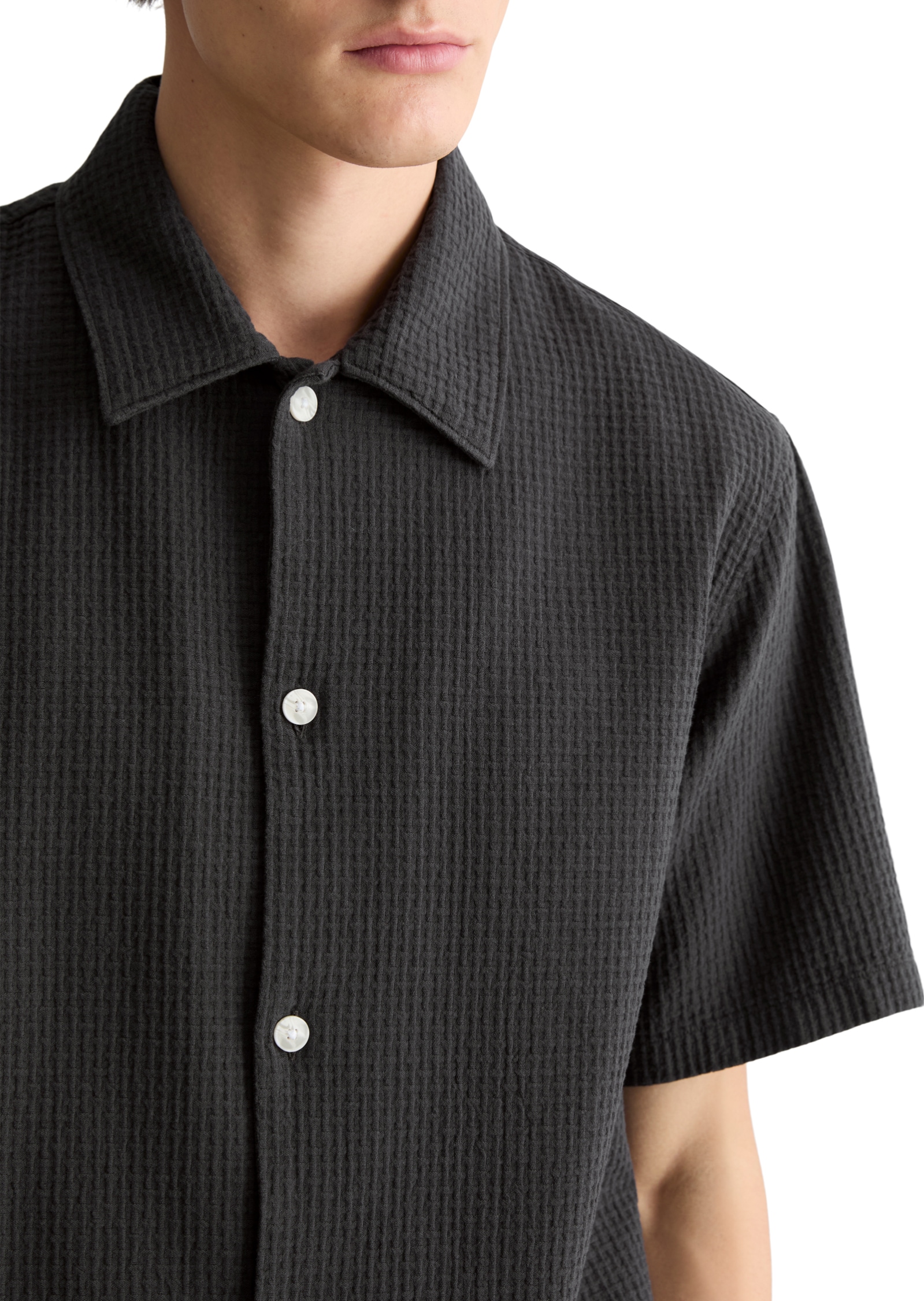 Marc O'Polo DENIM Chemise à manches courtes regular avec structure à carreaux