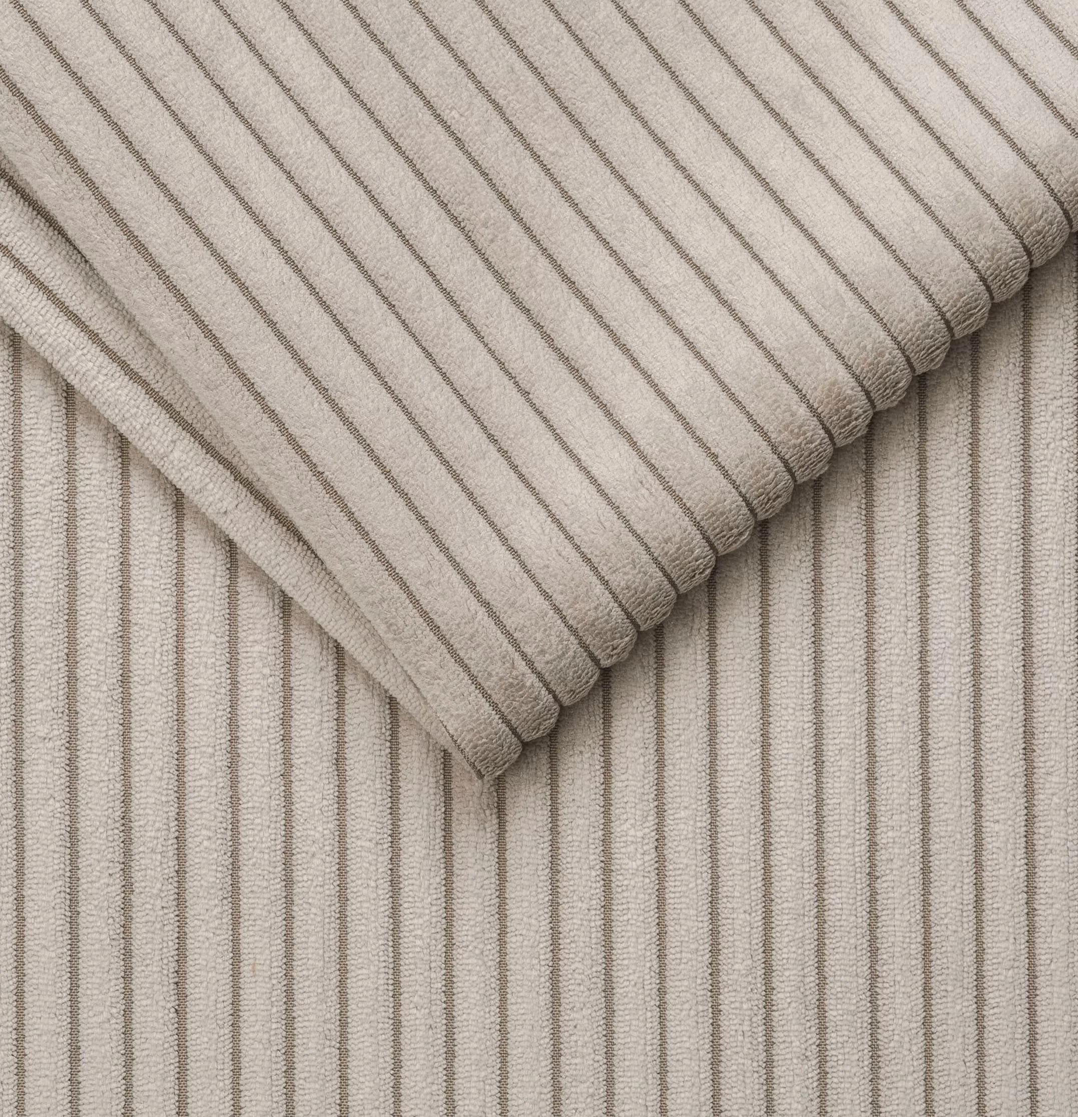 Trends by HG Paysage de salon »Leo U-Form, XXL-Sofa / Couch mit bequemer Polsterung & Zierkissen« Sofa mit mittelfesten Sitzkomfort, edle Steppung & Metallfüsse, Cord