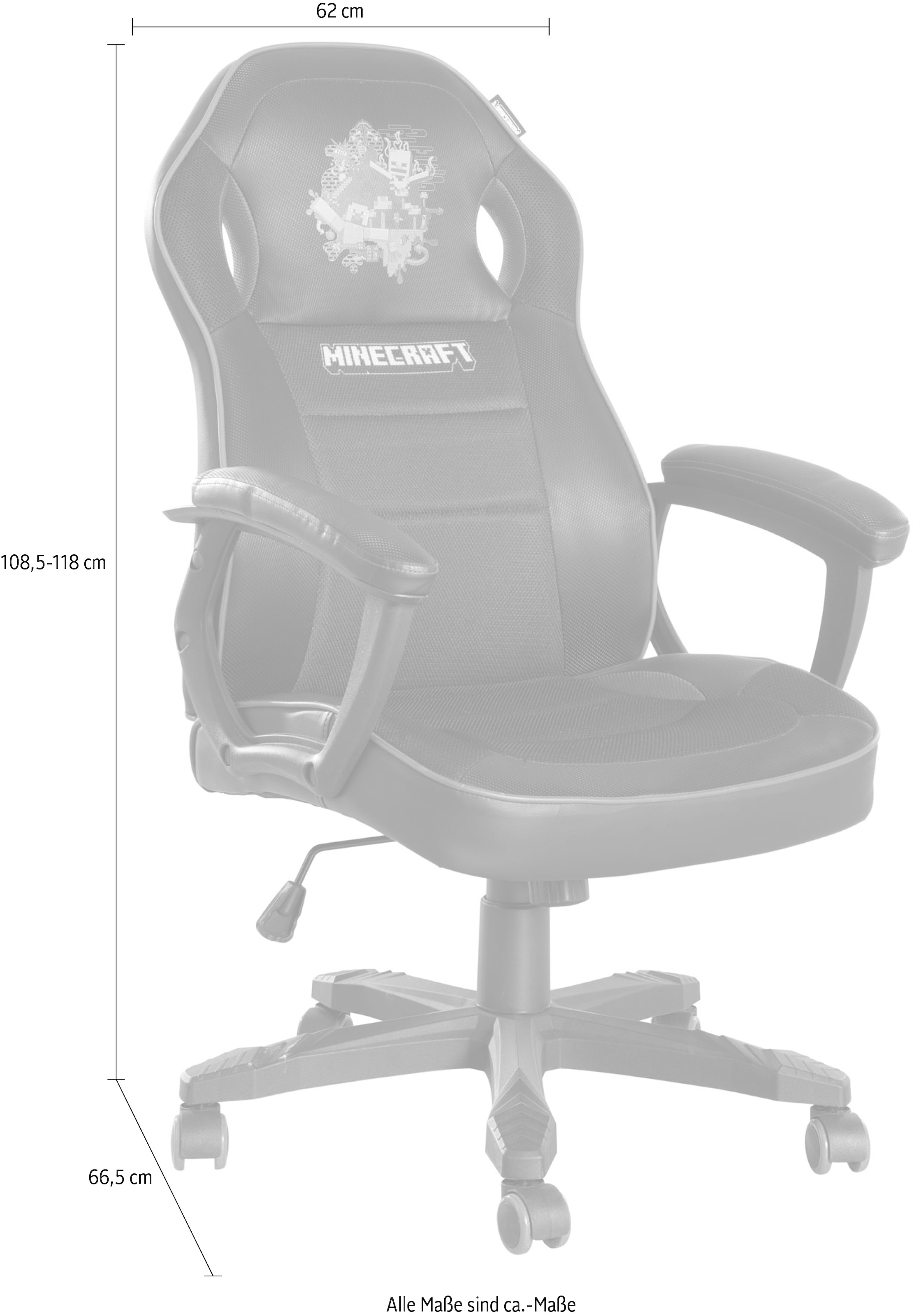 Phoenix Chaise de jeu () 1 cuisdétails rouges, fauteuil de course