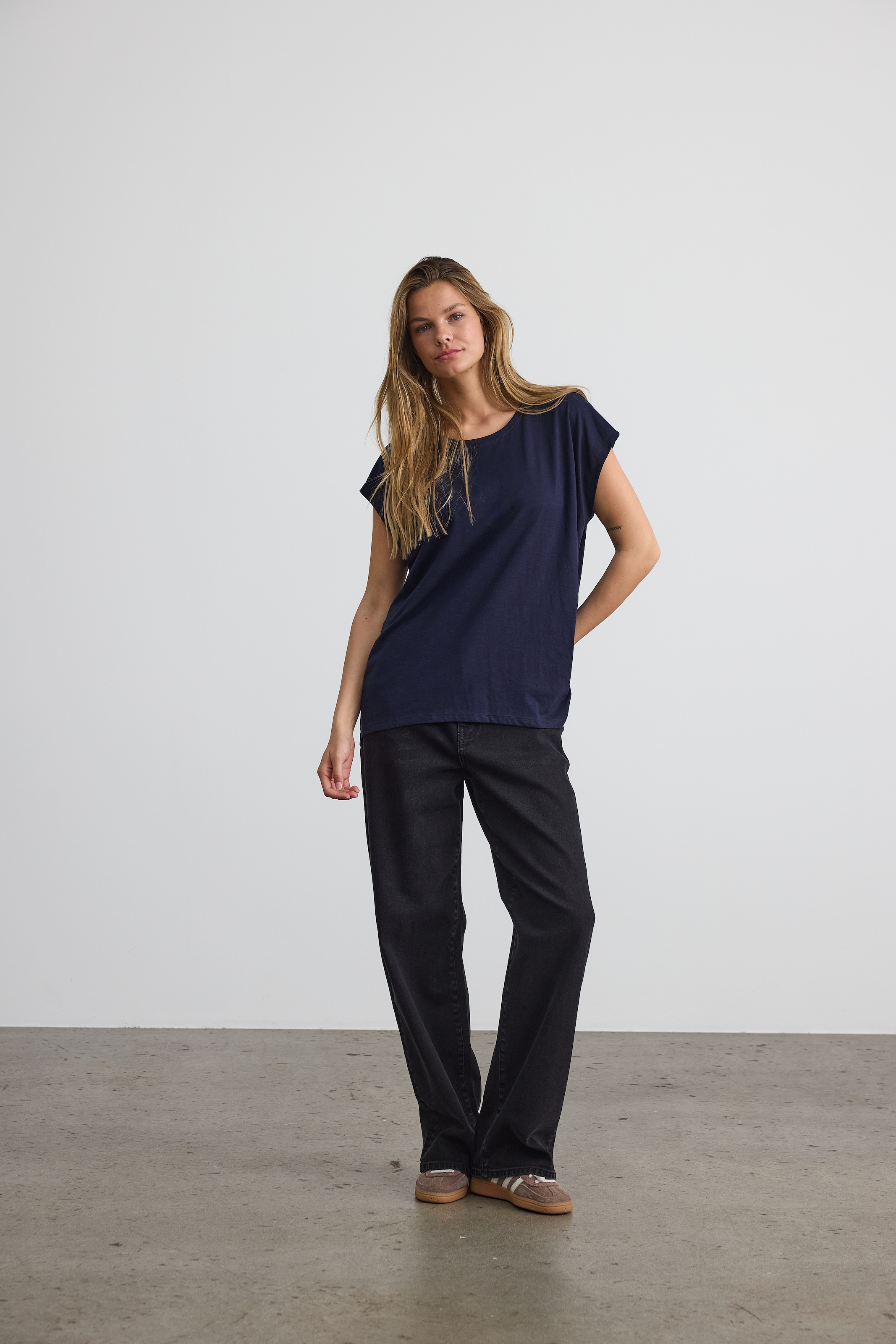 Noisy may T-shirt à manches courtes »NMMATHILDE S/S LOOSE LONG TOP NOOS« Baumwollmischung, relaxed fit