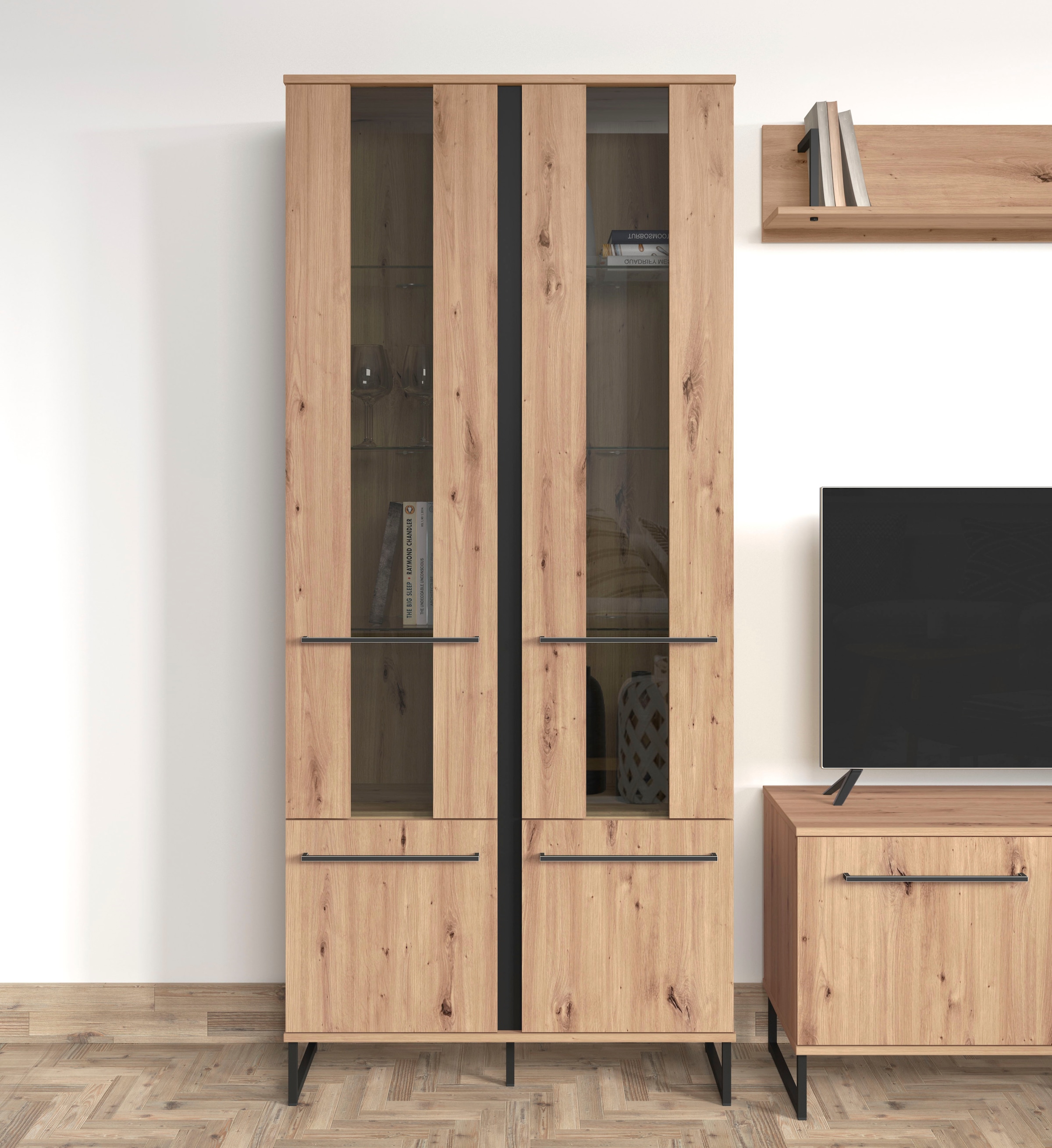 INOSIGN Buffet haut »Sardinia« Vitrine, Breite 84cm