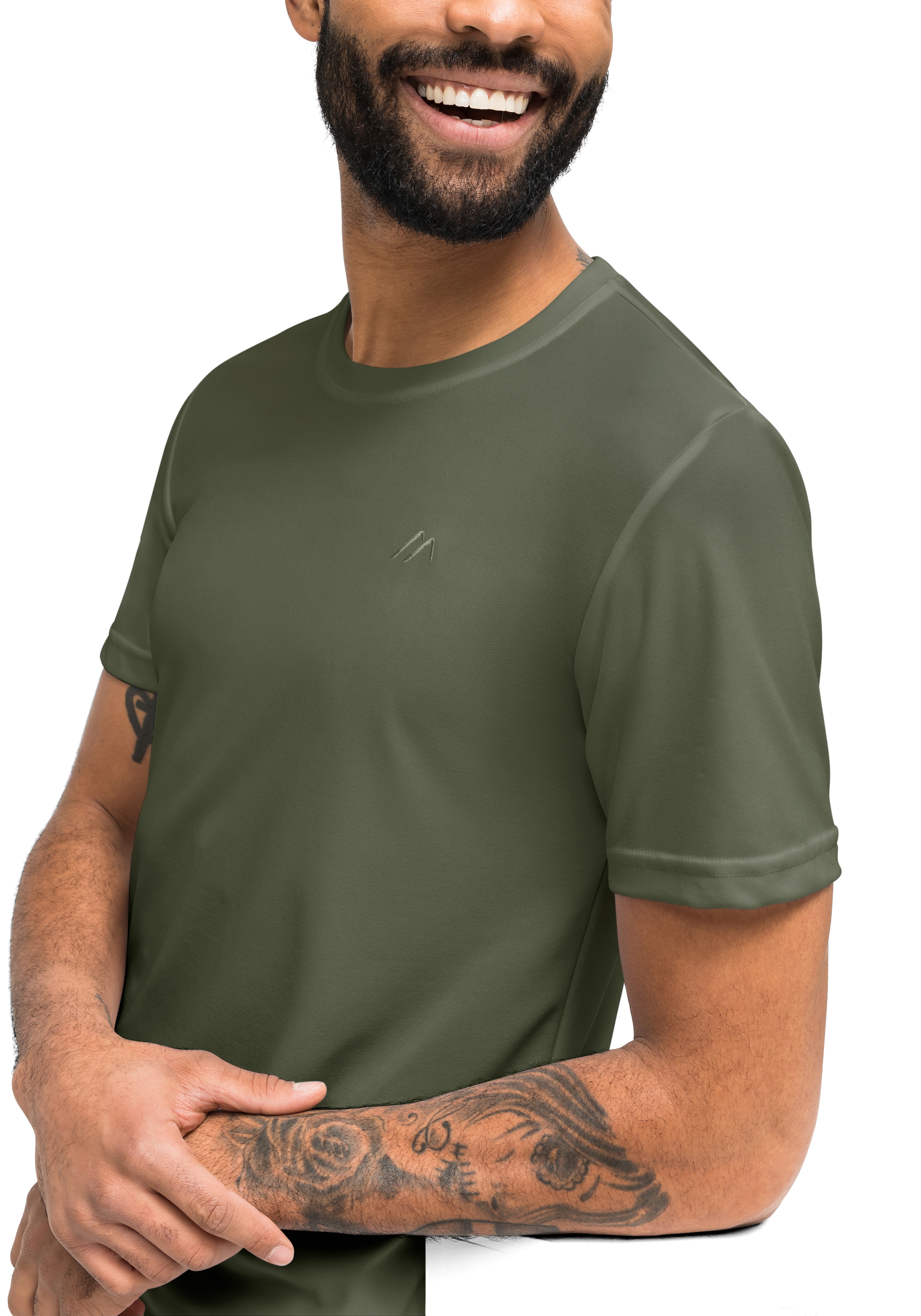 Maier Sports Funktionsshirt »Walter« Herren T-Shirt, rundhals pique Outdoorshirt, schnelltrocknend