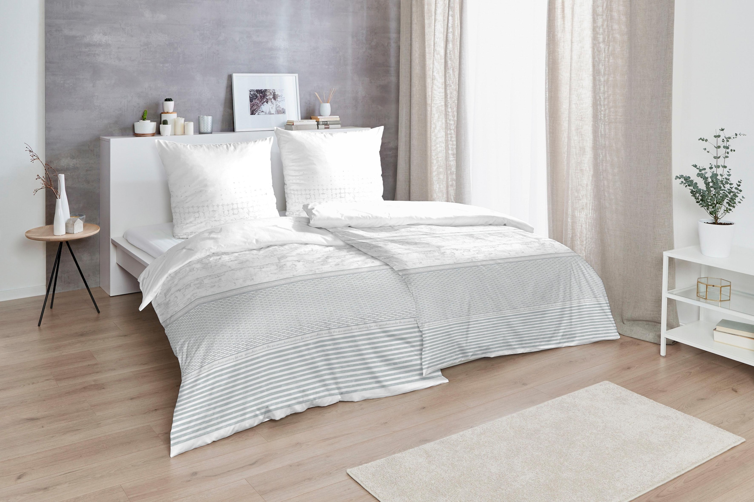 Primera Bettwäsche »Beach Chair« 2 Stk. mit Schriftzug