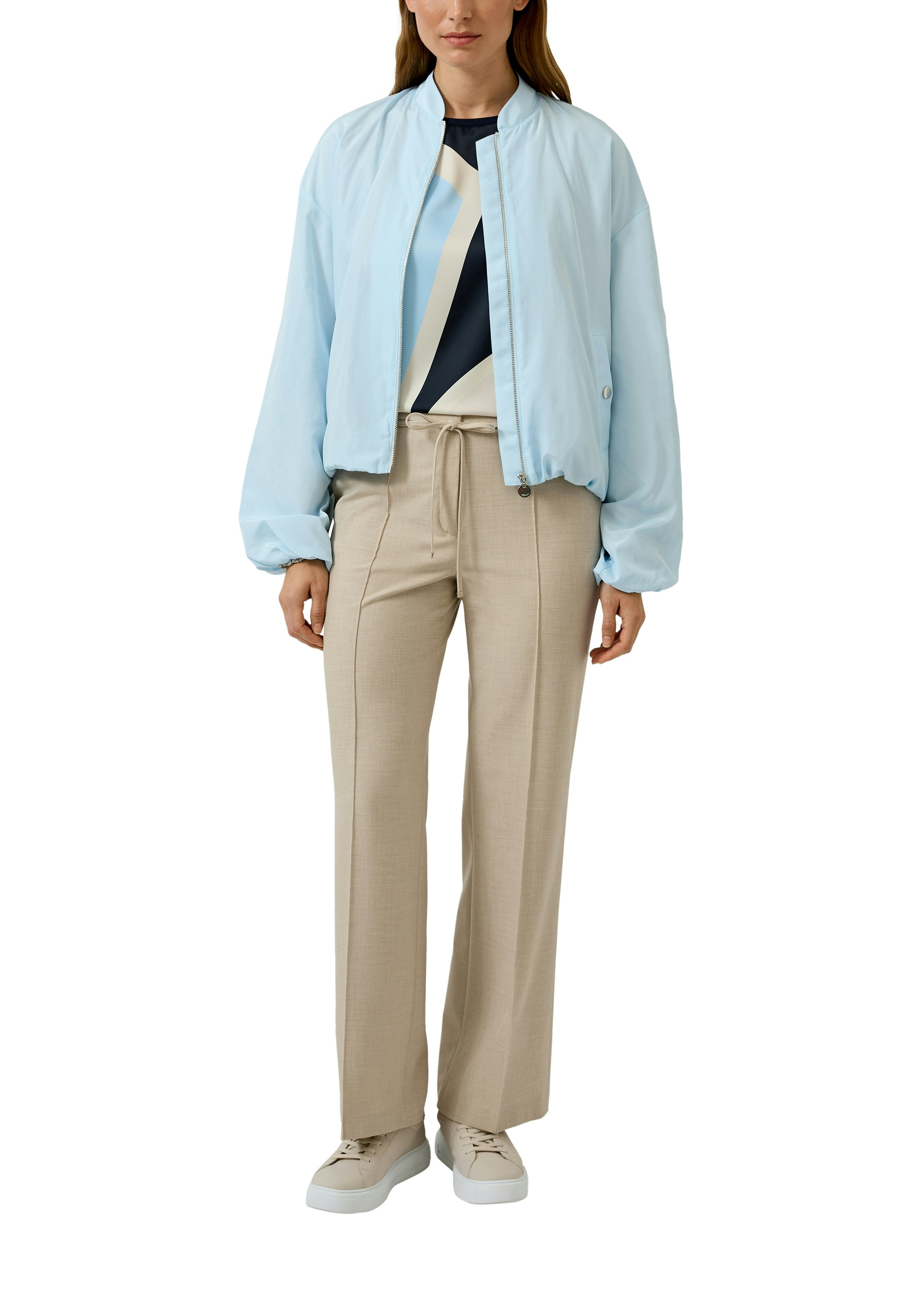 s.Oliver BLACK LABEL Pantalon de costume  avec ruban à nouer