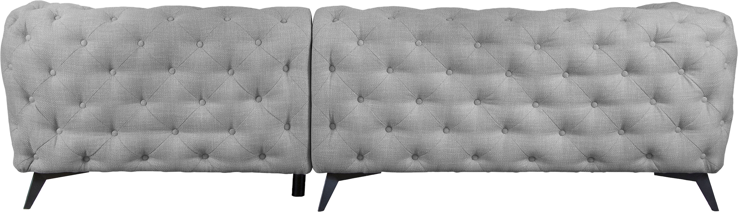Home affaire Chesterfield-Sofa »Ecksofa GLYNIS L-Form mit Wellenunterfederung, Masse B/T/H 264/264/75cm« aufwändige Knopfheftung, moderne Chesterfield Optik, Fussfarbe wählbar