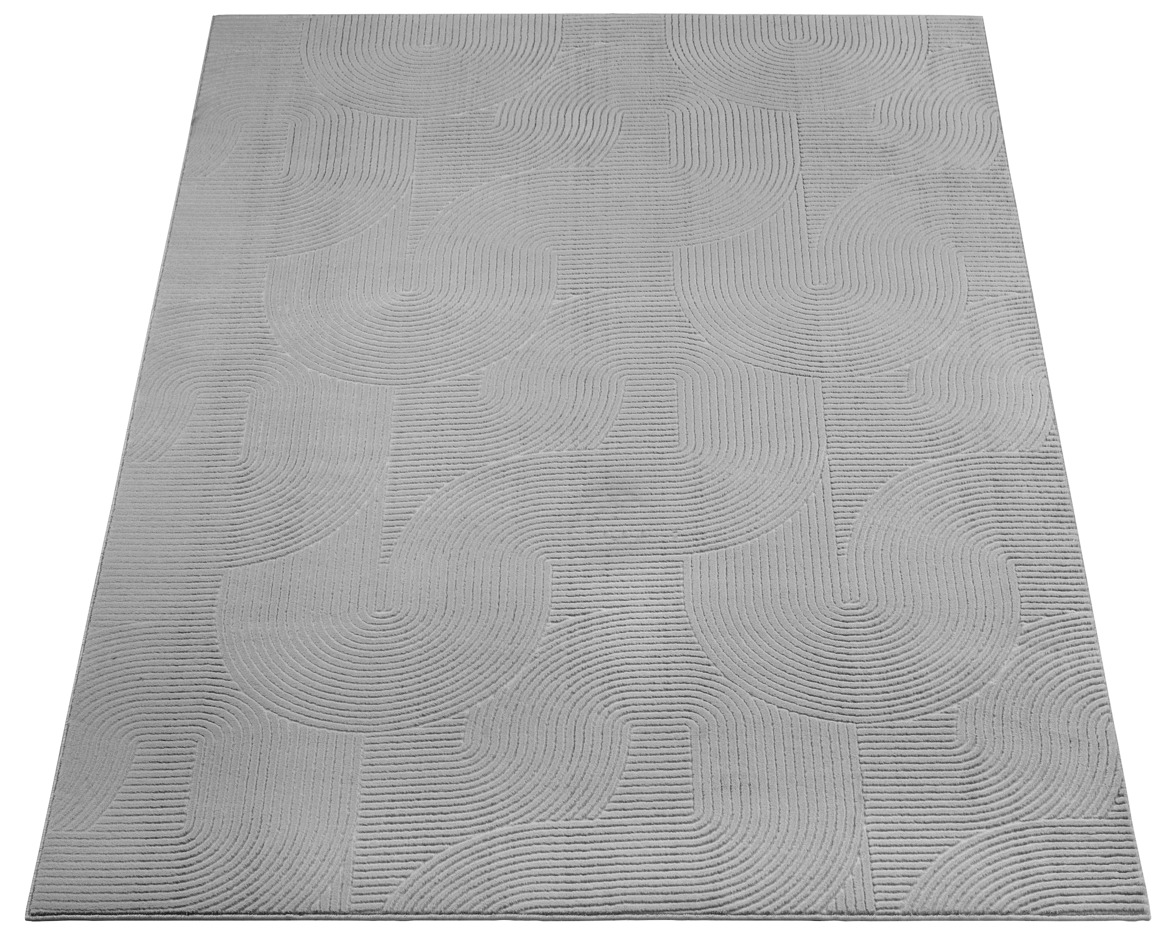 GOODproduct Tapis design »Zoelle 3D Optik/Hoch-Tief Effekt« Rectangulaire 8 mm Höhe avec dos antidérapant, agréablement doux, tapis salon design bohème
