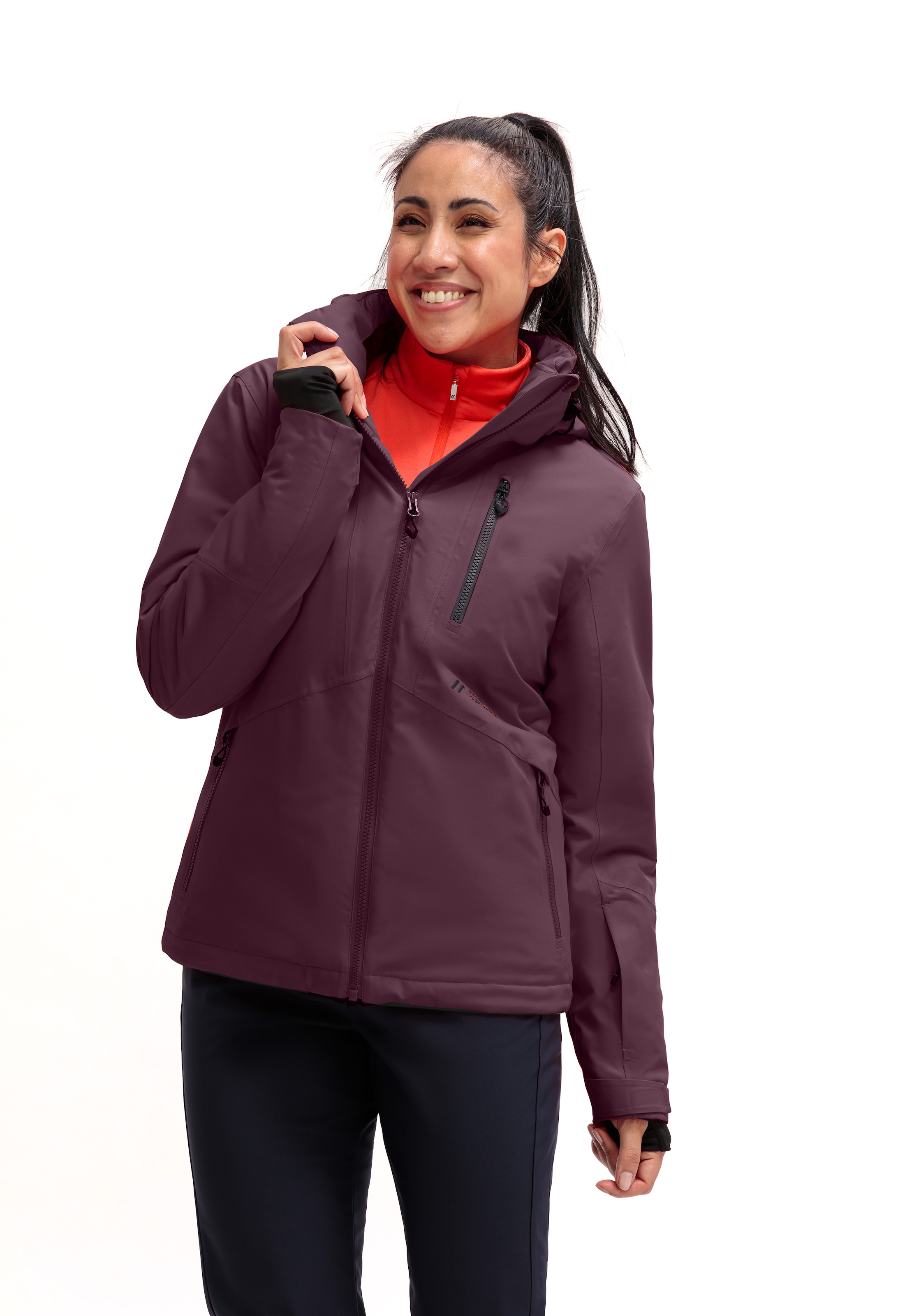 Maier Sports Skijacke »Straja« Damen Winterjacke, wind/wasserdicht, 3 RV-Taschen und Kapuze