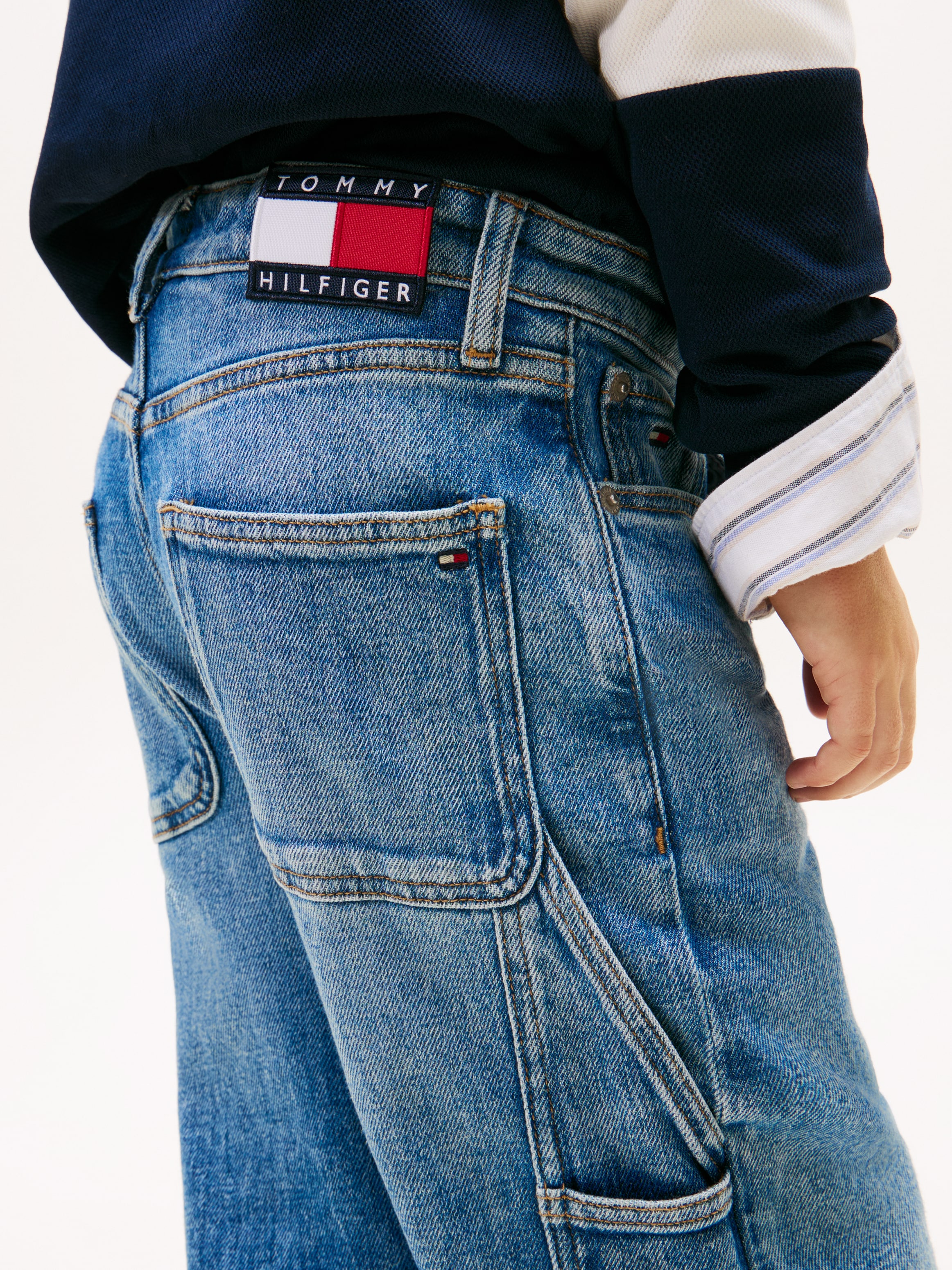 Tommy Hilfiger Jeans droit »HERITAGE FLAG BAGGY WORKER JEANS« Regular fit, für Kinder bis 16 Jahre