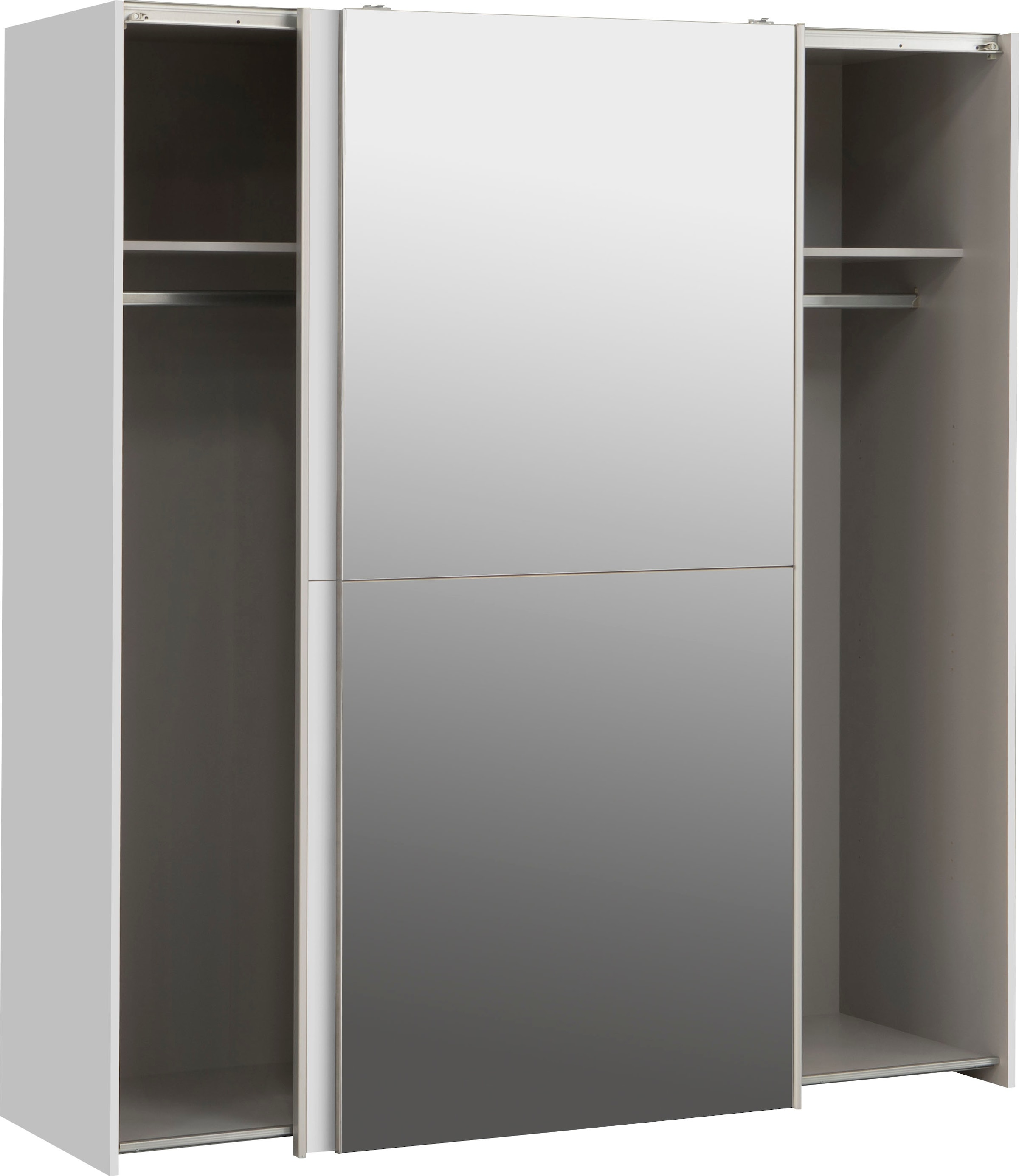 FORTE Schwebetürenschrank »"White Kiss",  Made in Europe, ideal für kleine Räume« B/H/T ca. 170x190x61cm,  mit Spiegel und 2 Schiebetüren
