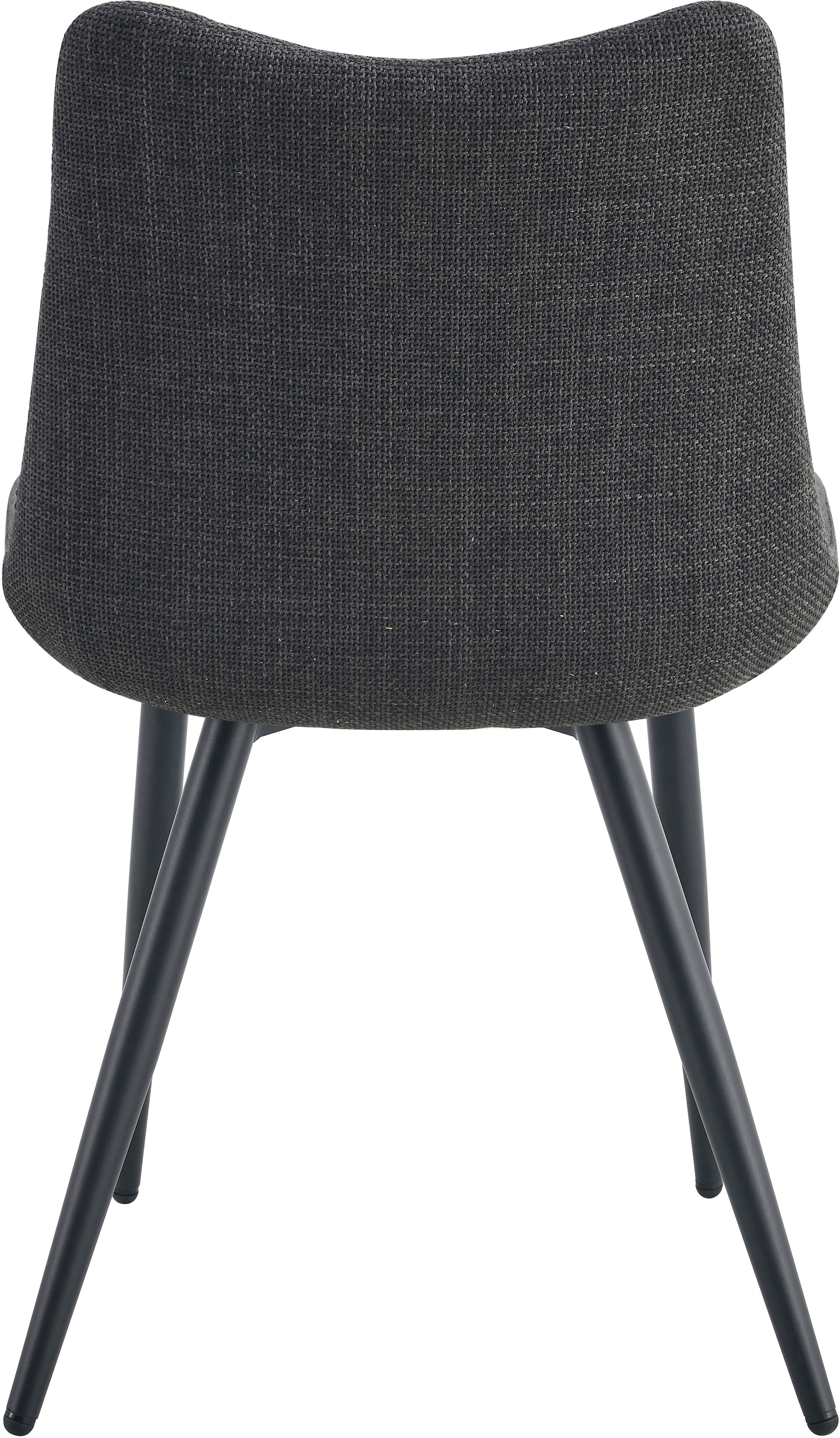 Home affaire Chaise de salle à manger »DAWSON, 2er Set, mit Metallgestell in matt schwarz« (Set) 2 cuisin verschiedenen Farben, Belsatbarkeit pro Stuhl 120 kg, mit Griffloch