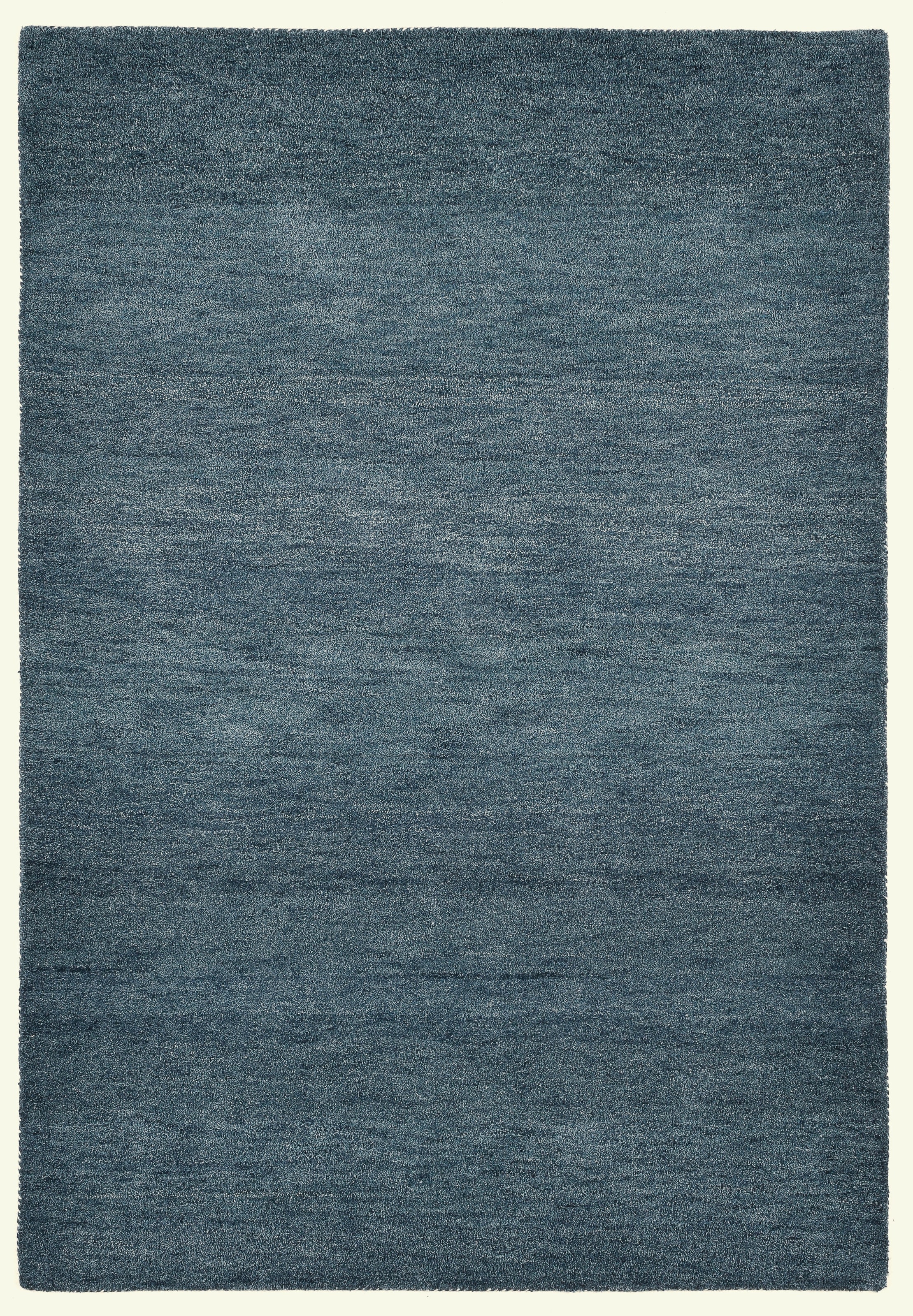 THEKO Tapis en laine »Gabbeh Uni, Handgefertigt, meliert, auch als Läufer erhältlich, Wolle« Rectangulaire 14 mm Höhe chambre, salon, salle à manger, aussi en coureur ou rond